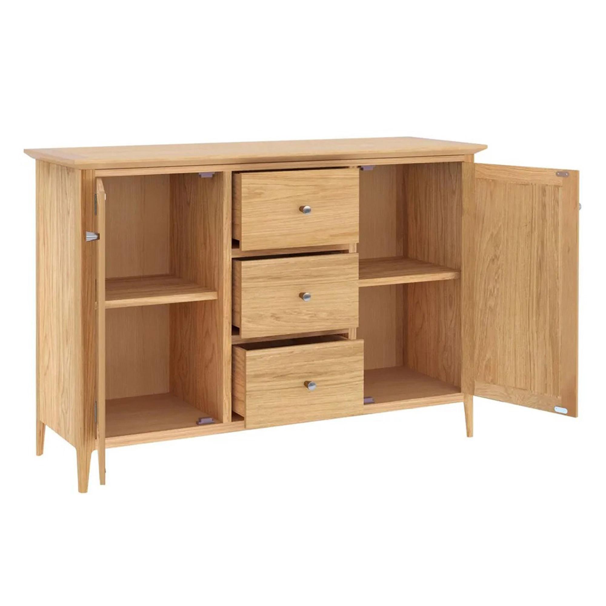 Selene Oak 120cm Small 2 Door Sideboard