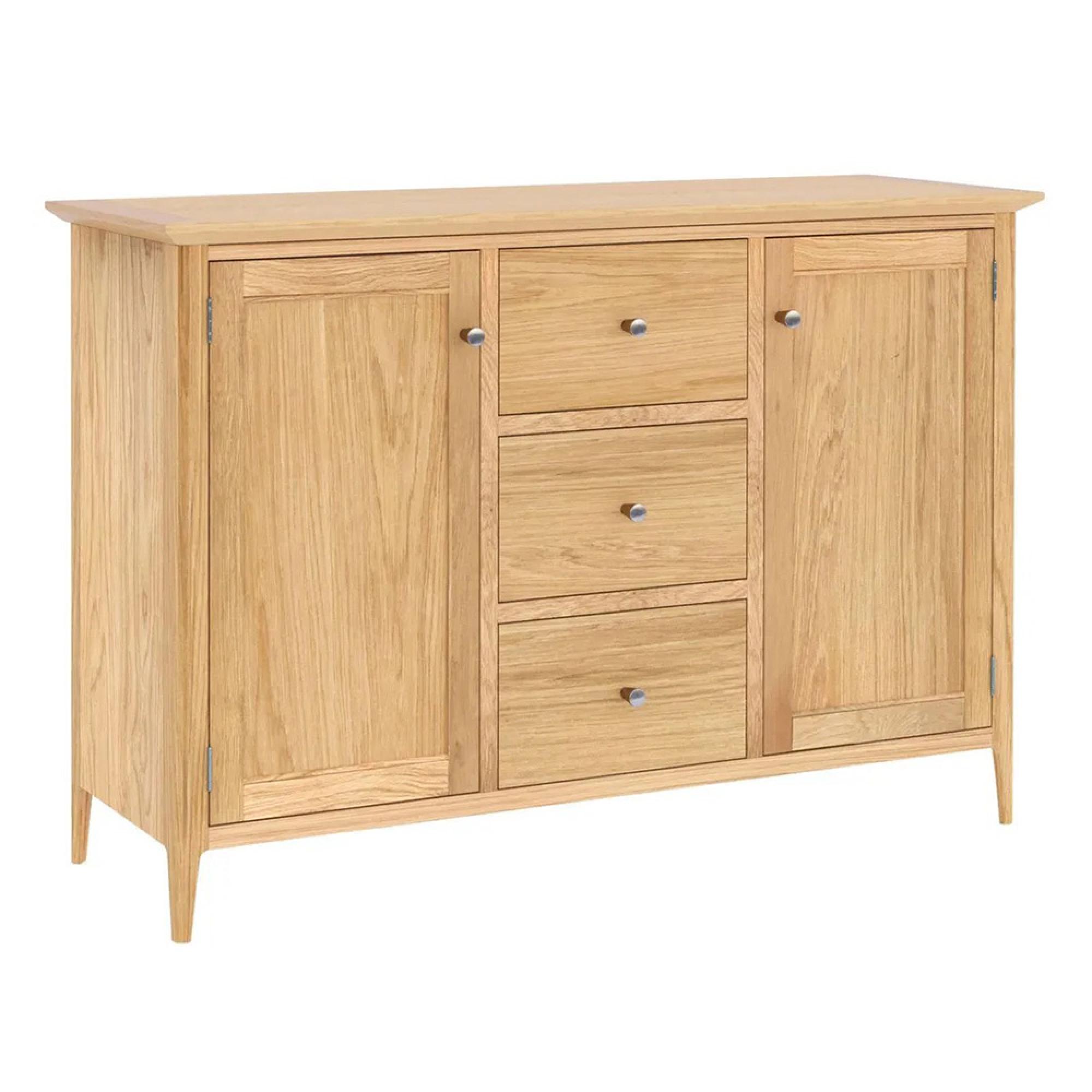 Selene Oak 120cm Small 2 Door Sideboard