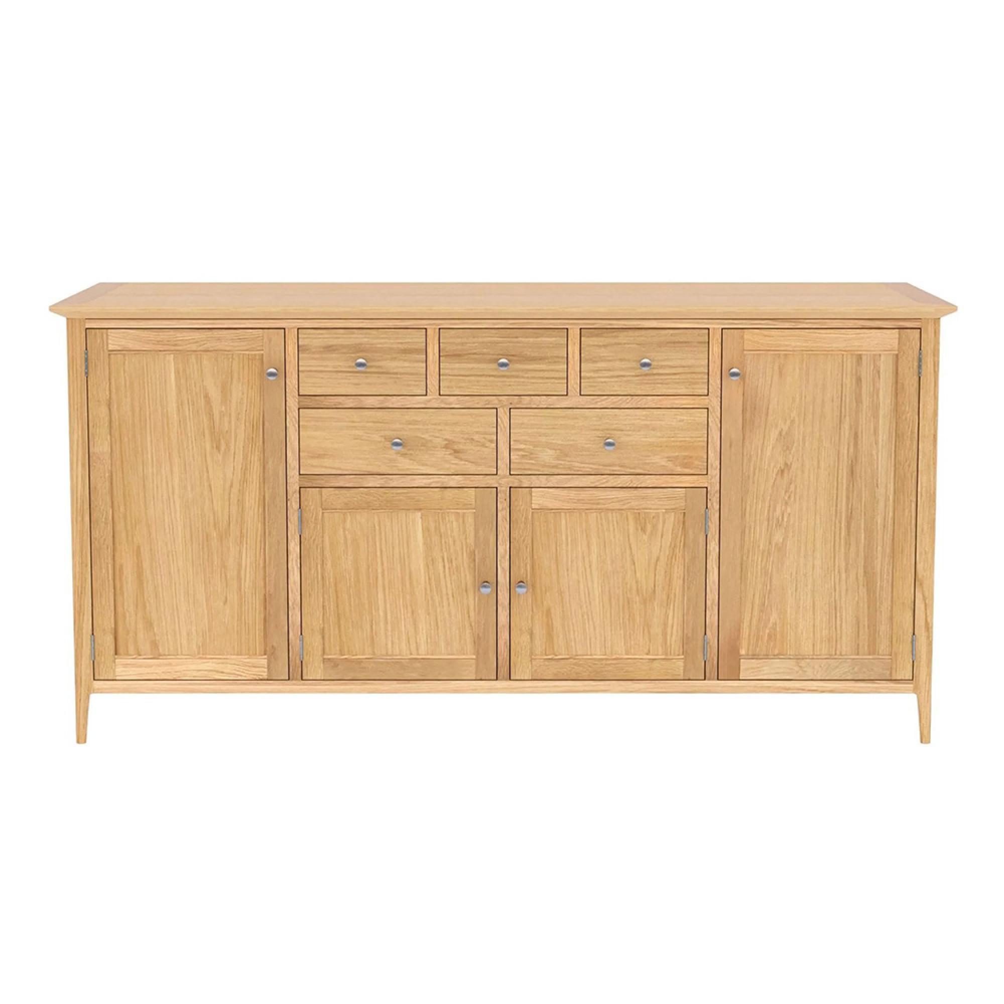 Selene Oak 170cm Large 4 Door Sideboard