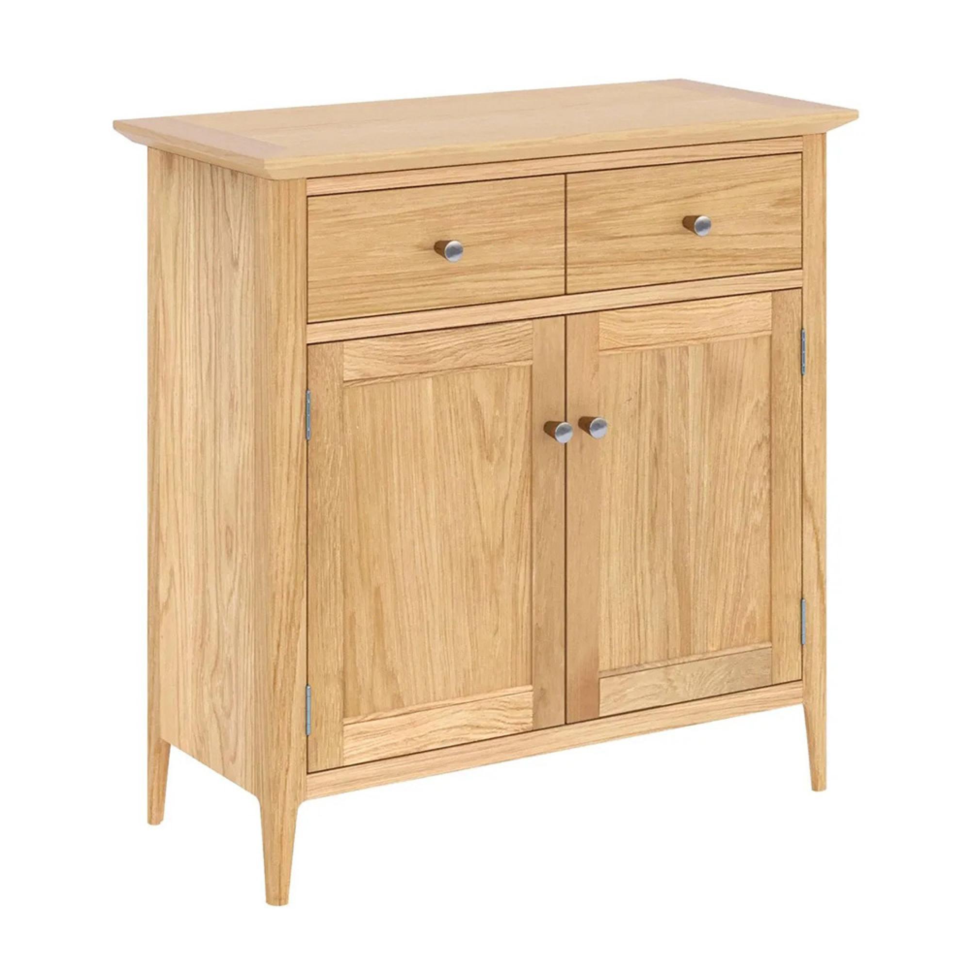 Selene Oak 75cm Compact 2 Door Sideboard