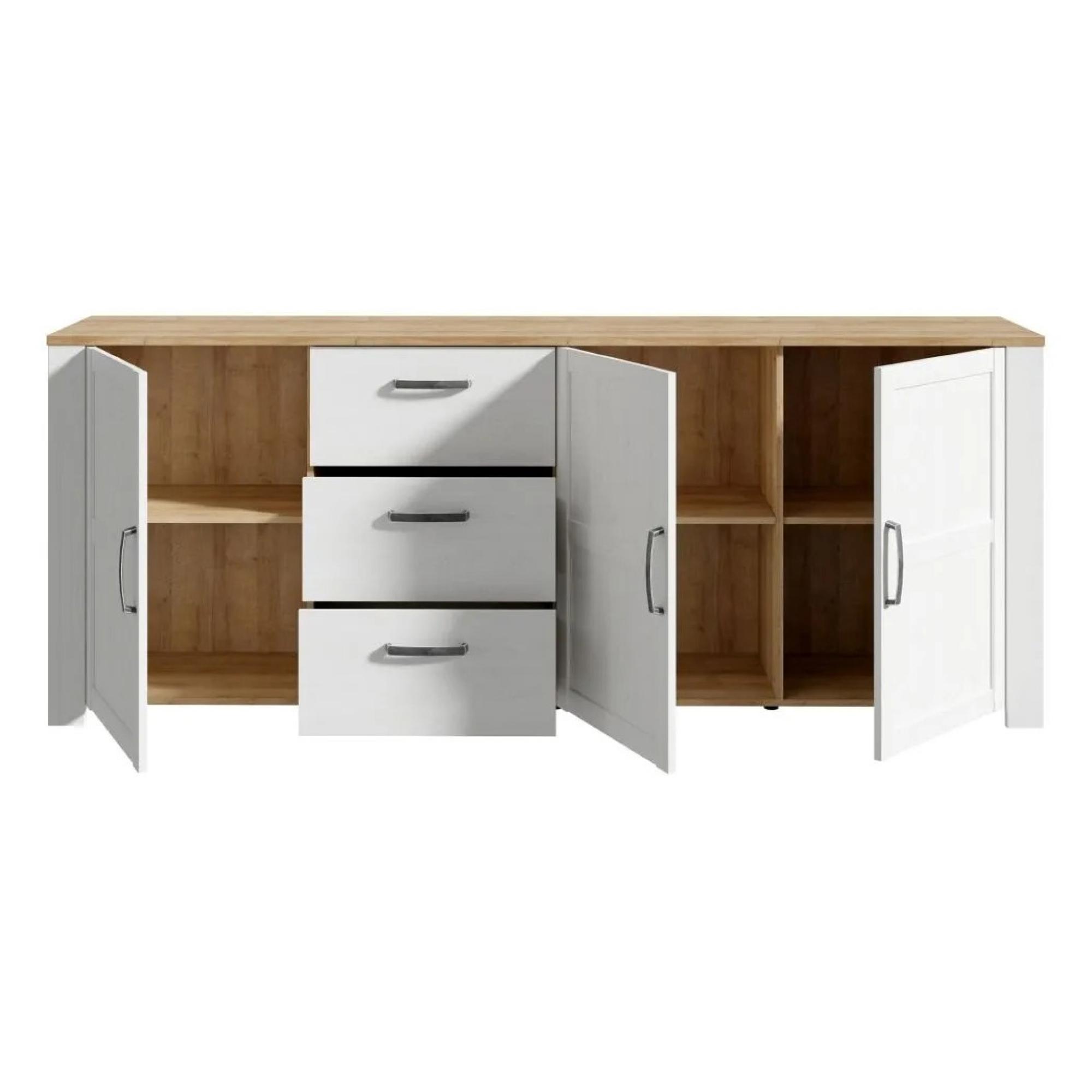 Bohol Sideboard - 3 Door - 3 Drawer - Extra Large - White