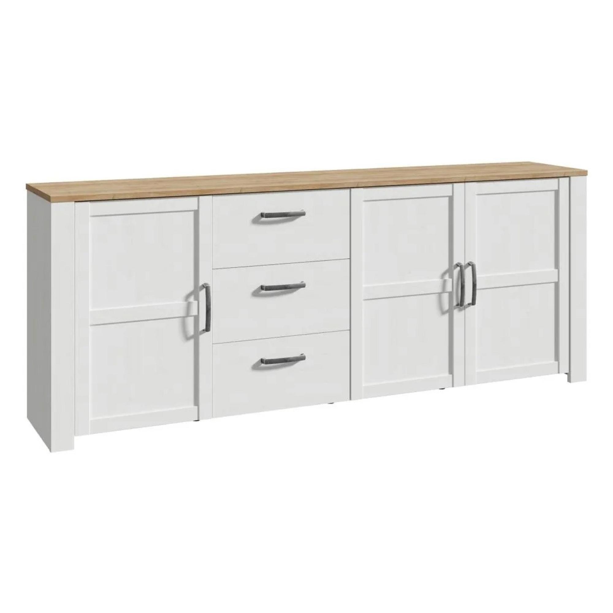 Bohol Sideboard - 3 Door - 3 Drawer - Extra Large - White