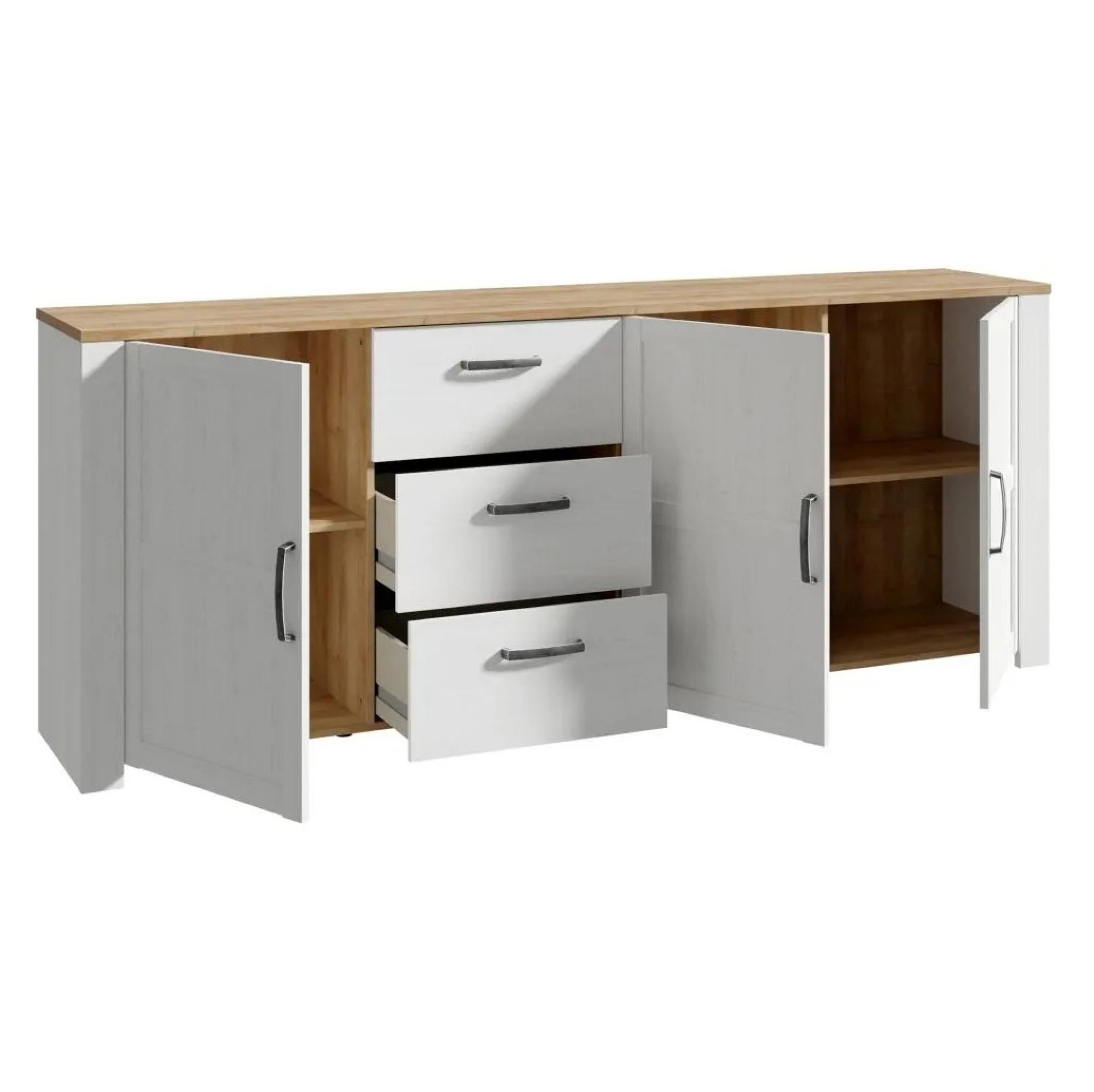Bohol Sideboard - 3 Door - 3 Drawer - Extra Large - White