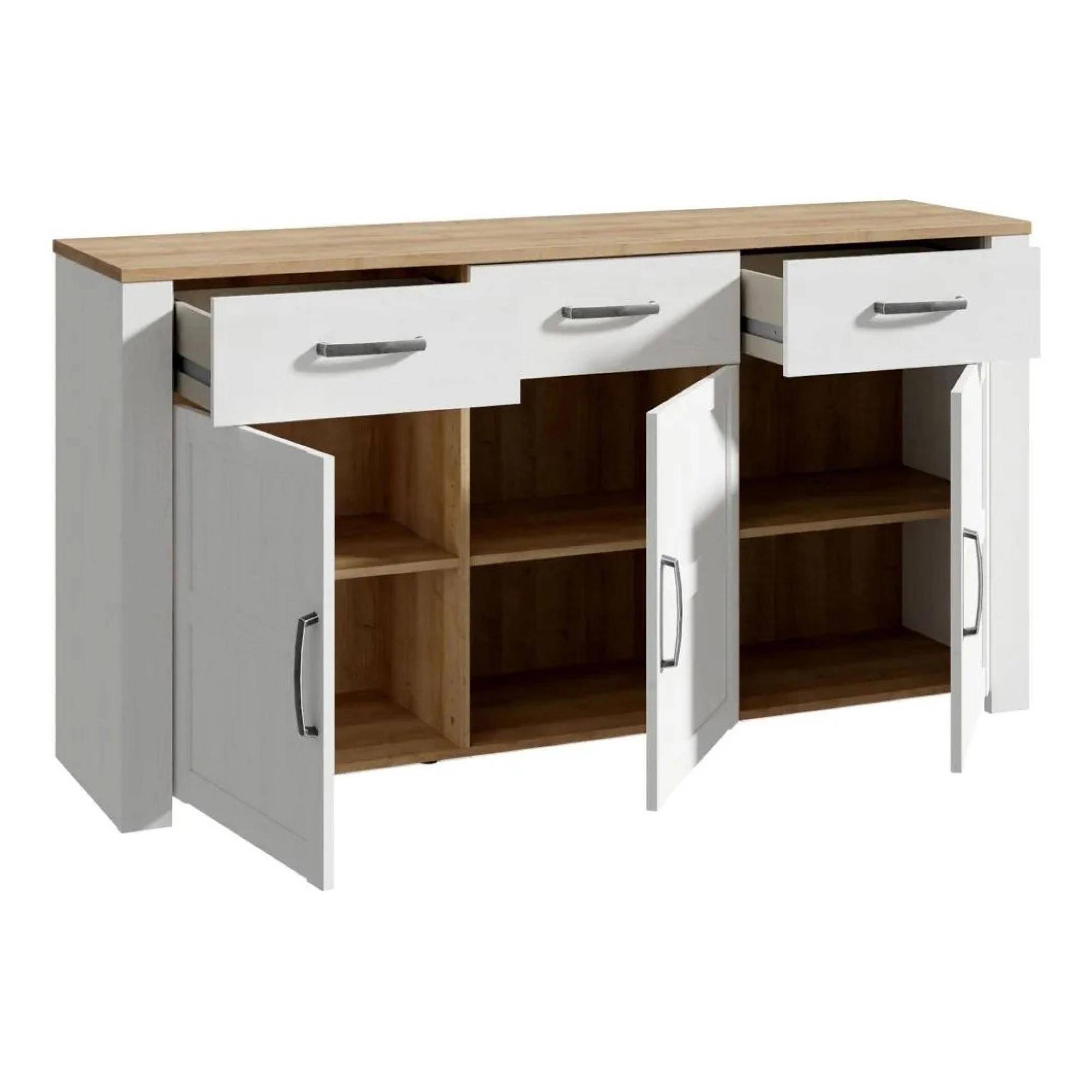 Bohol Sideboard - 3 Door - 3 Drawer - Large - White