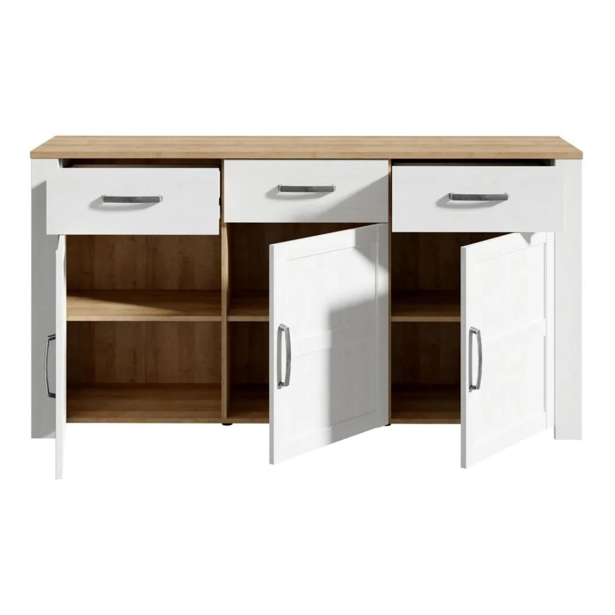 Bohol Sideboard - 3 Door - 3 Drawer - Large - White