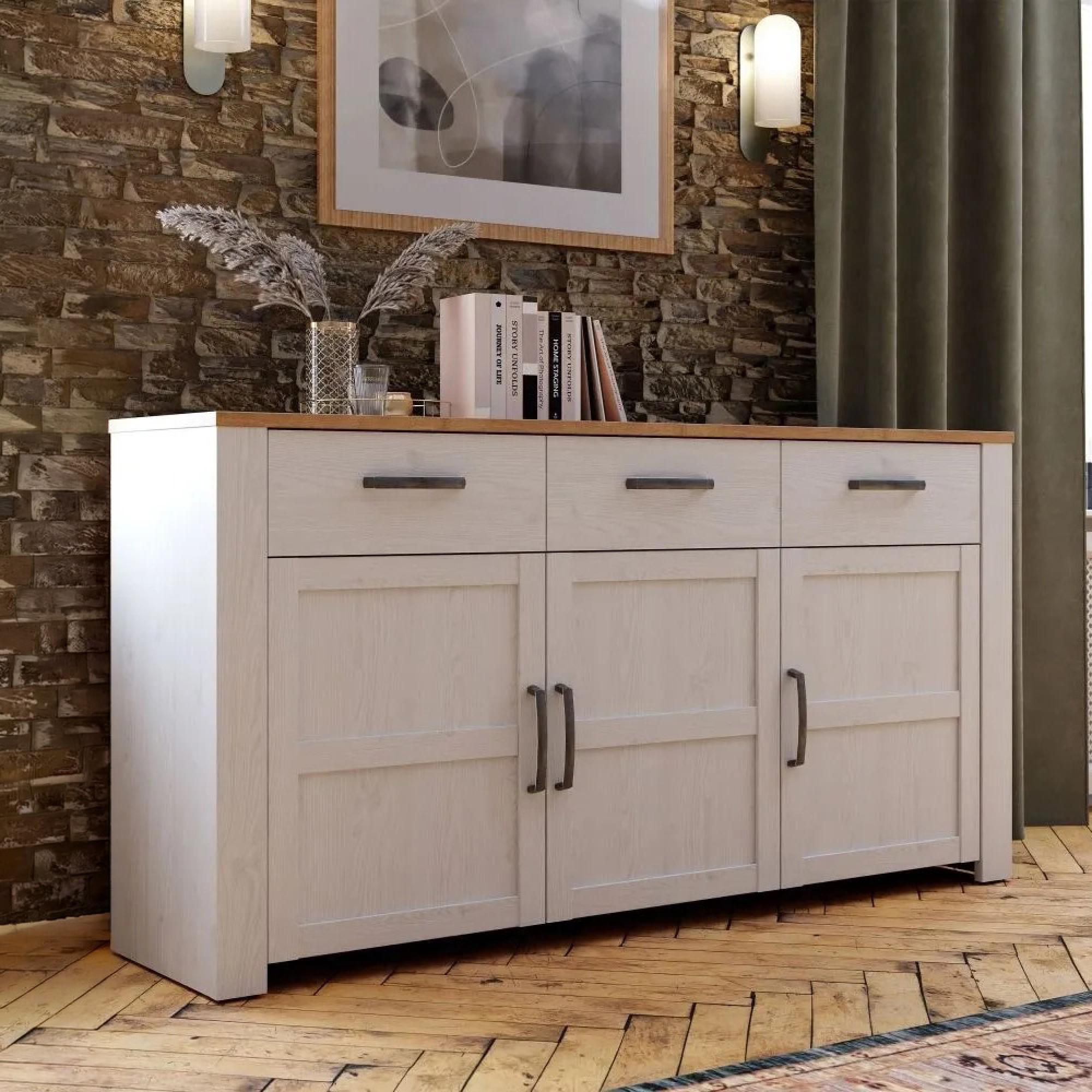 Bohol Sideboard - 3 Door - 3 Drawer - Large - White