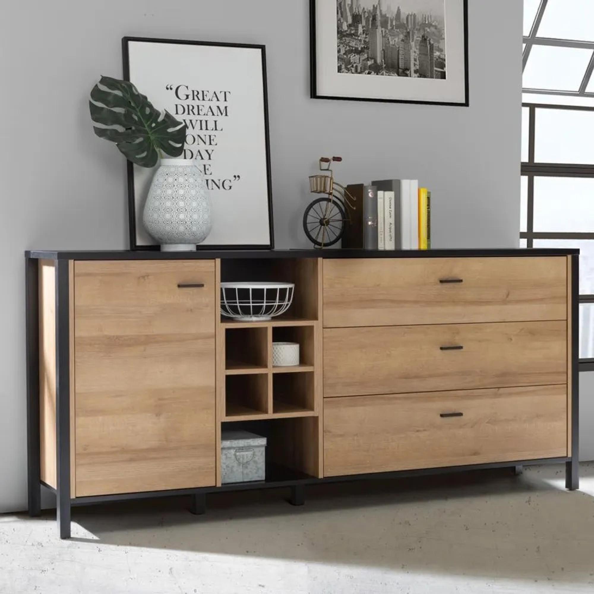 High Rock Sideboard - 1 Door - 3 Drawer - Extra Large - Oak
