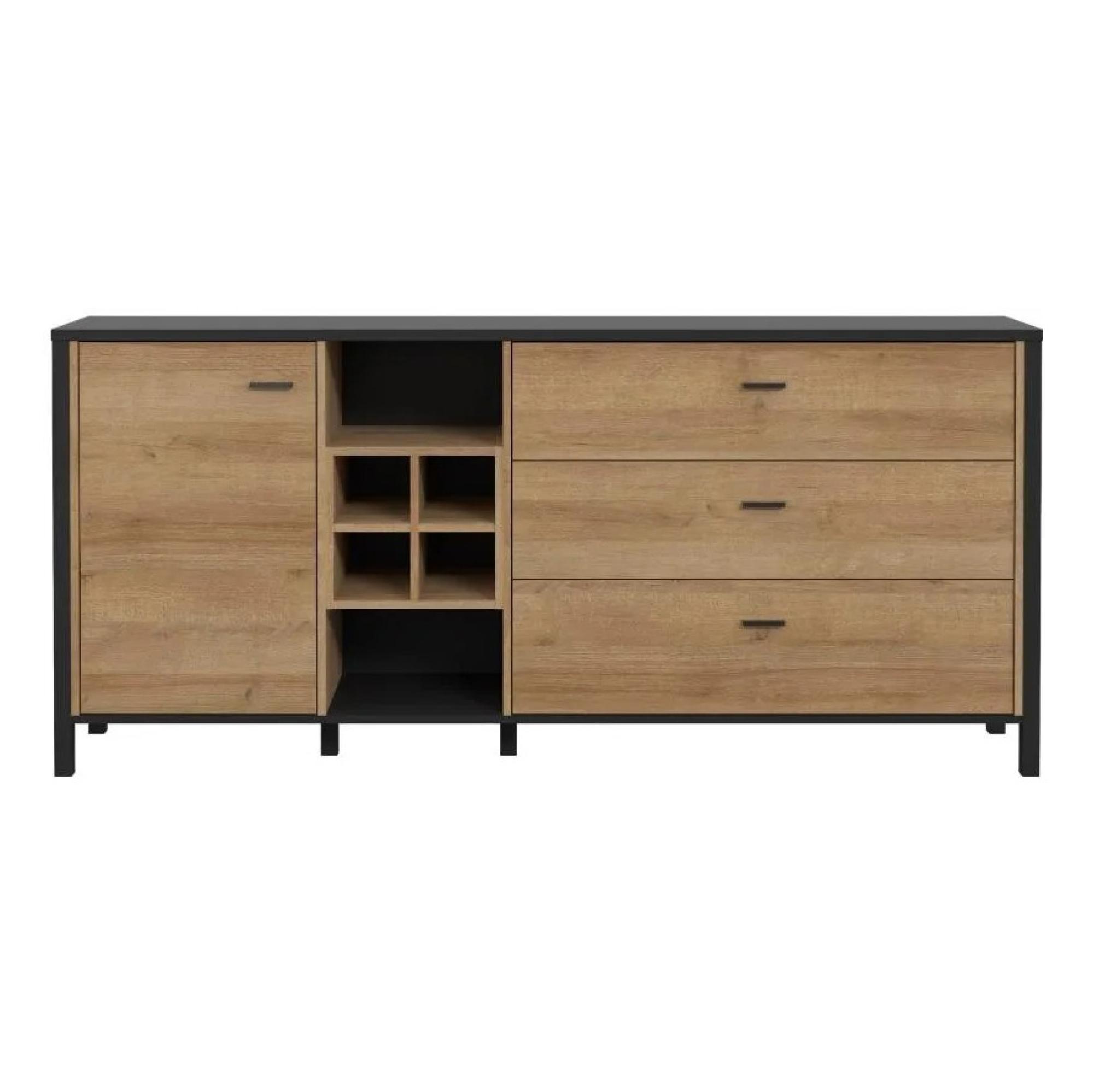 High Rock Sideboard - 1 Door - 3 Drawer - Extra Large - Oak