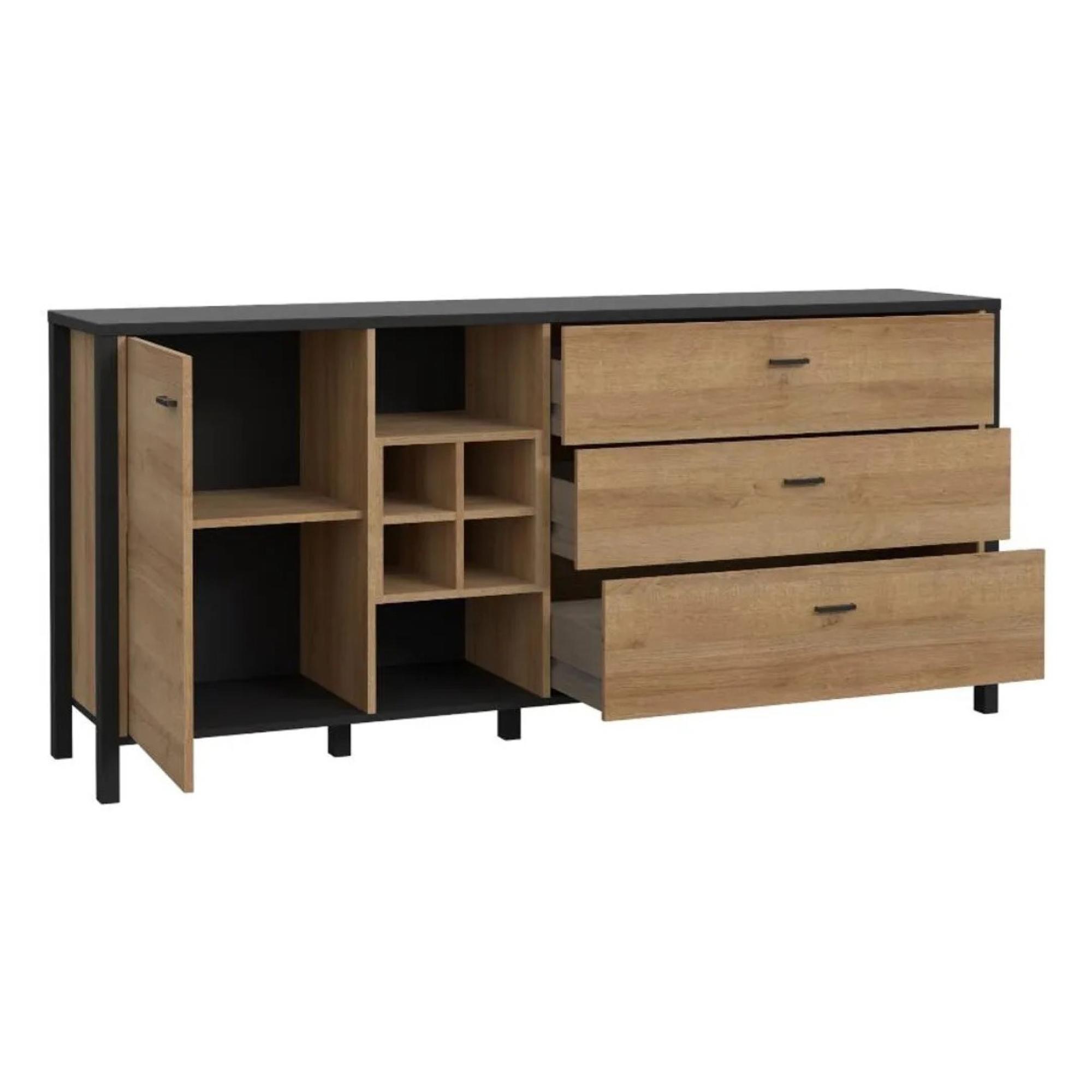 High Rock Sideboard - 1 Door - 3 Drawer - Extra Large - Oak
