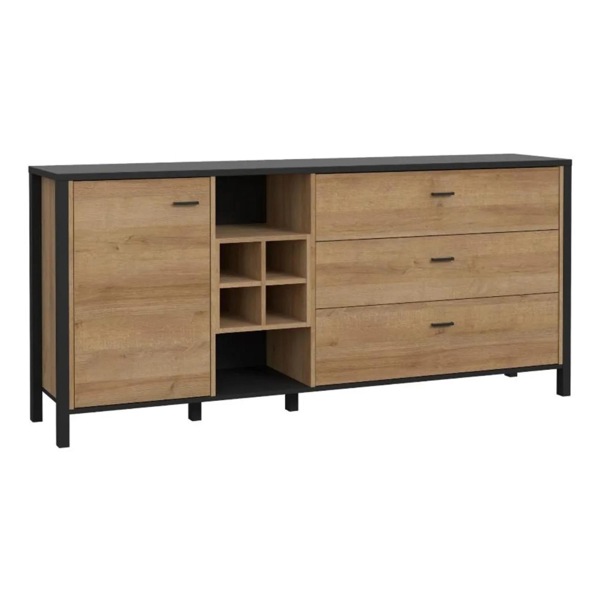 High Rock Sideboard - 1 Door - 3 Drawer - Extra Large - Oak
