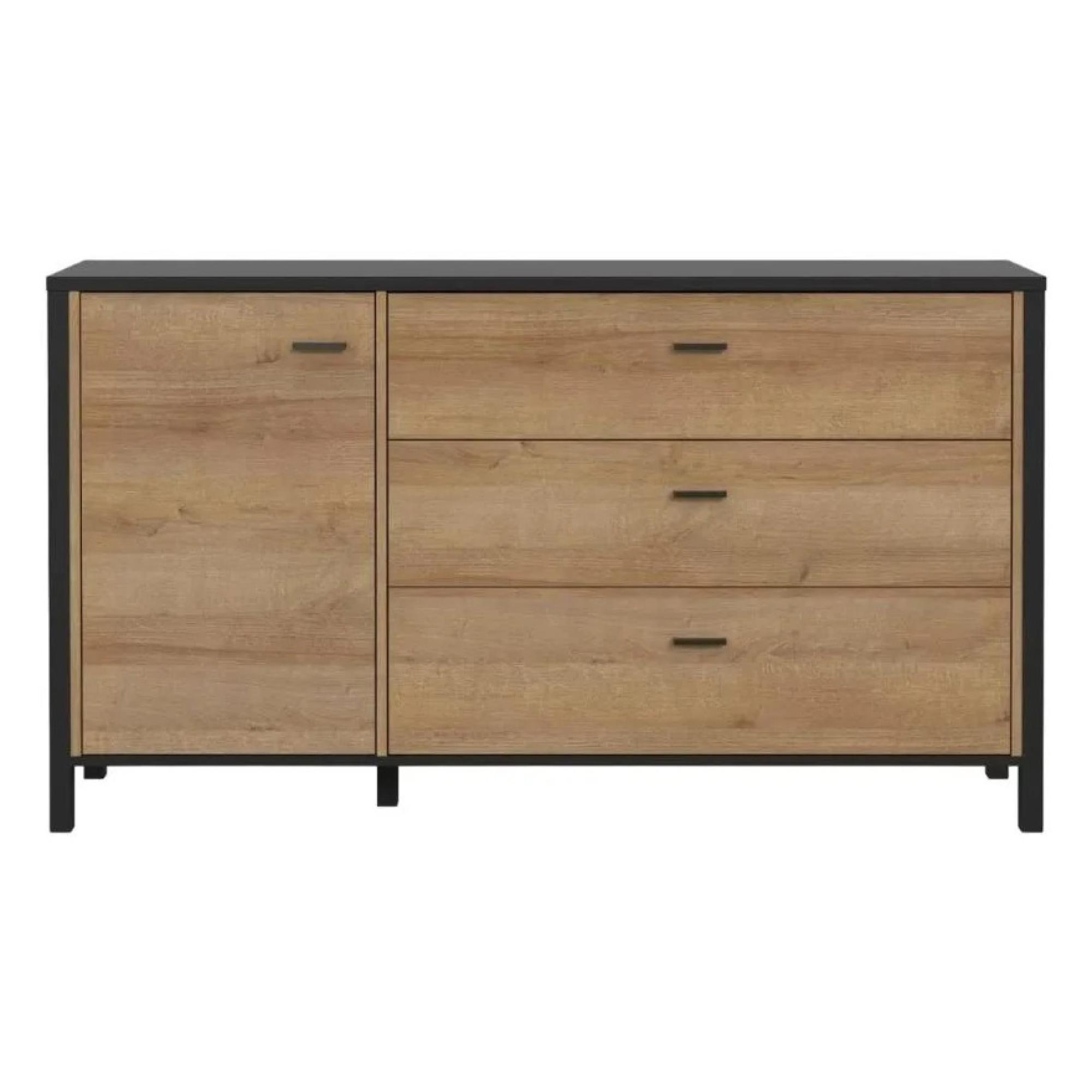 High Rock Sideboard - 1 Door - 3 Drawer - Medium - Oak
