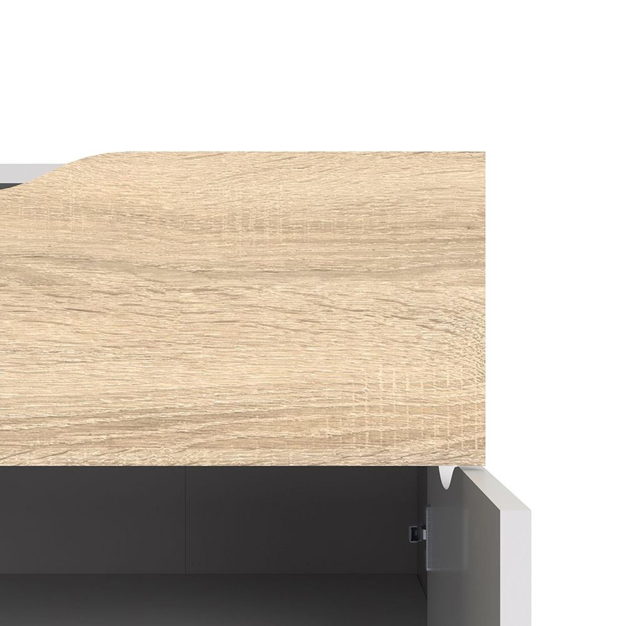 Oslo Sideboard - 2 Door - 1 Drawer - Small - White and Oak