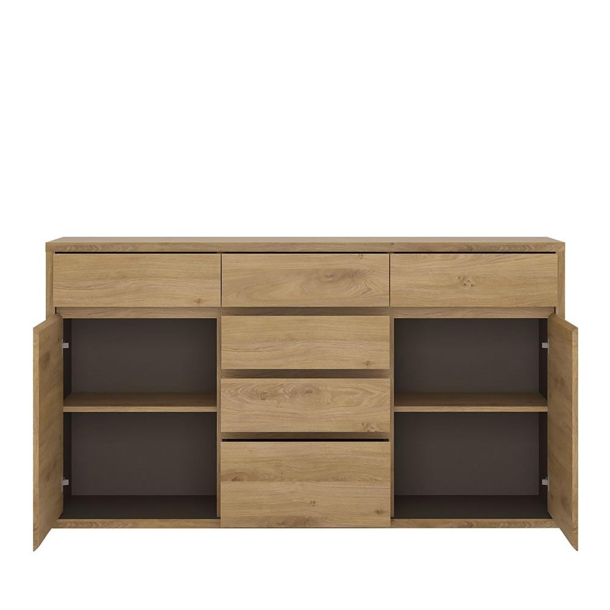Shetland Sideboard - 2 Door - 6 Drawer - Medium - Oak