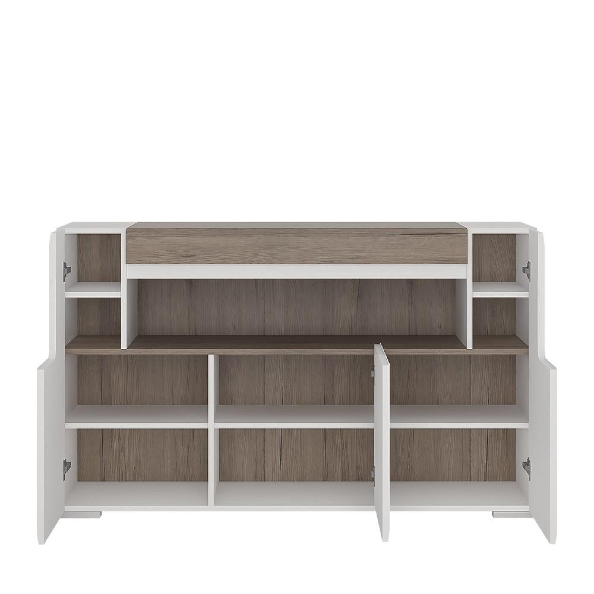 Toronto Sideboard - 3 Door - 140cm - Medium - White Gloss