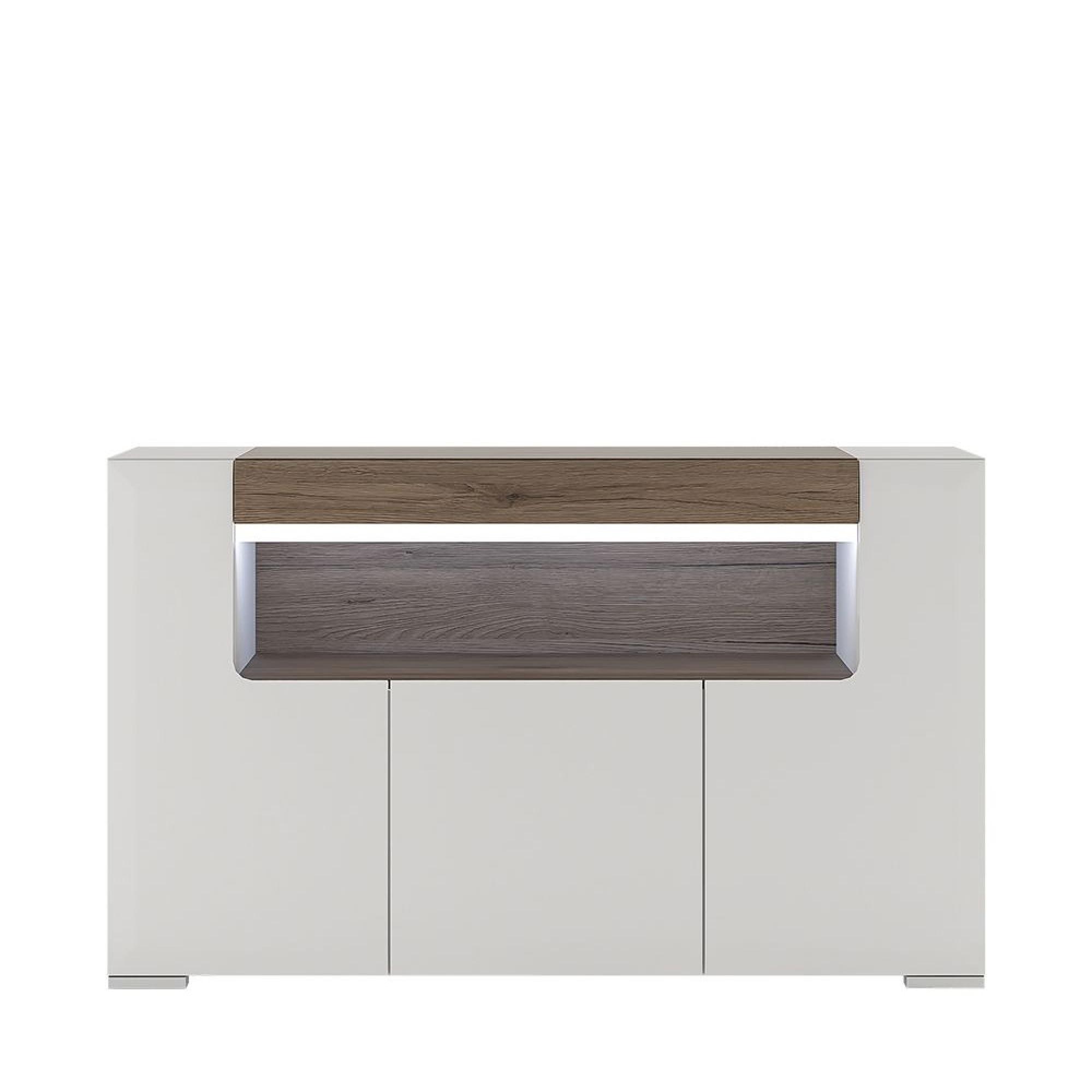 Toronto Sideboard - 3 Door - 140cm - Medium - White Gloss