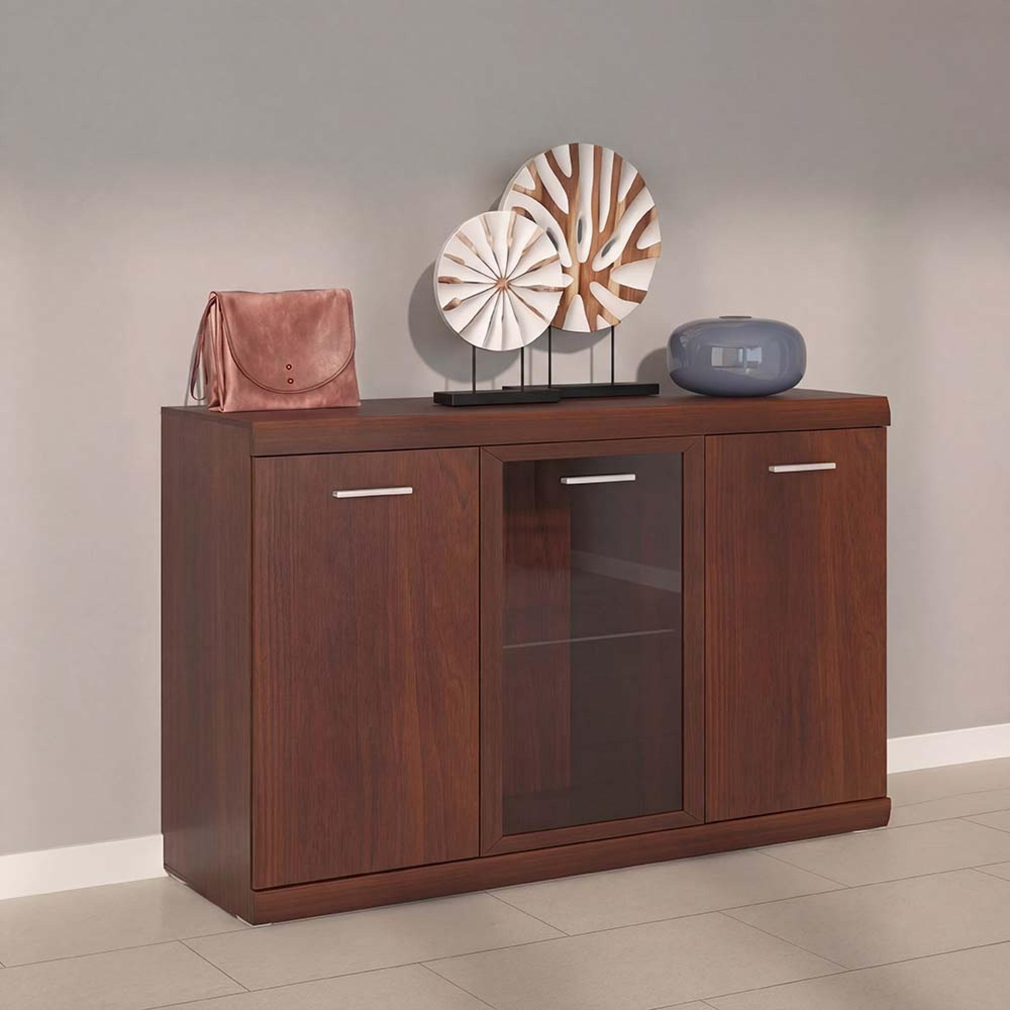 Imperial Glazed Sideboard - Medium - 3 Door - Mahogany