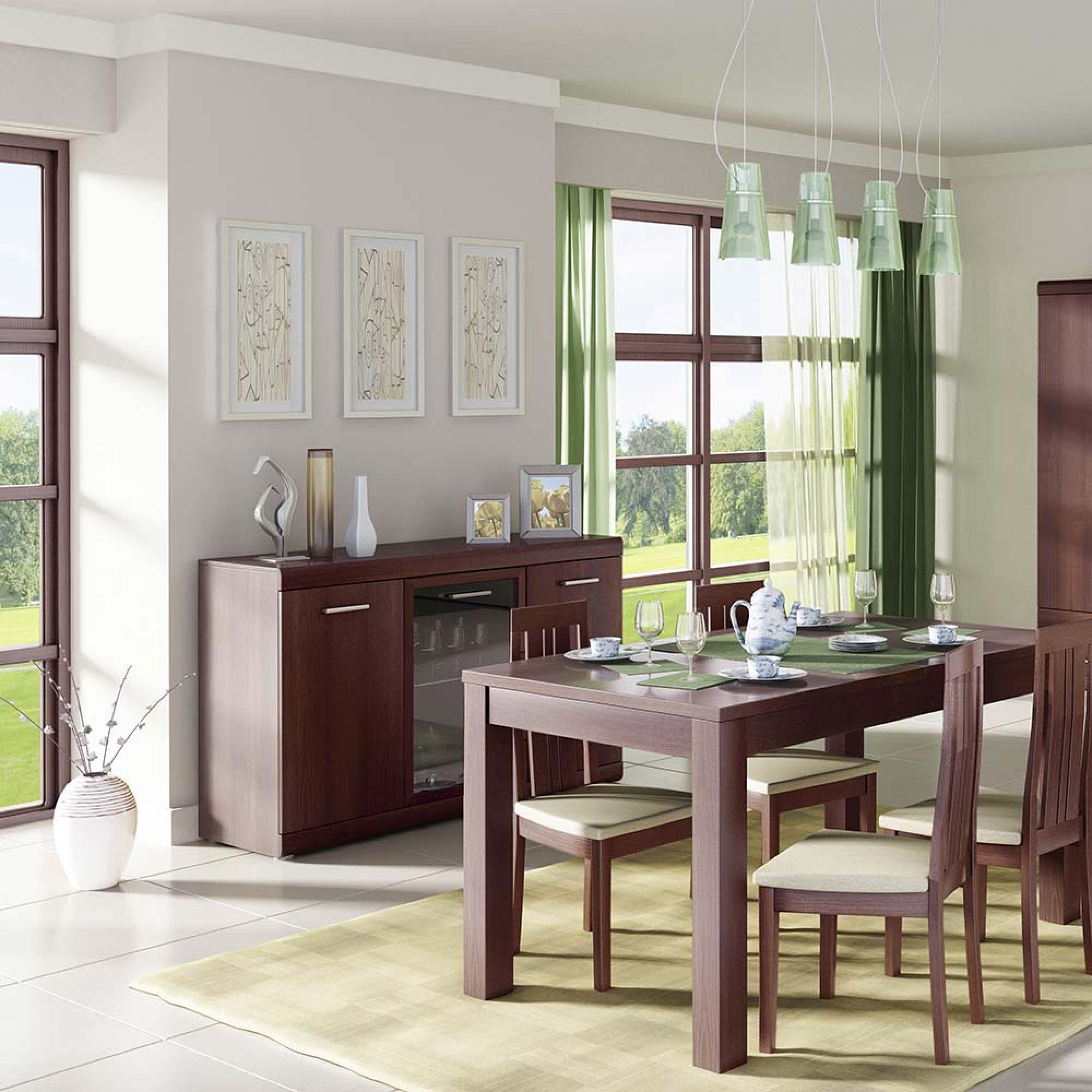 Imperial Glazed Sideboard - Medium - 3 Door - Mahogany