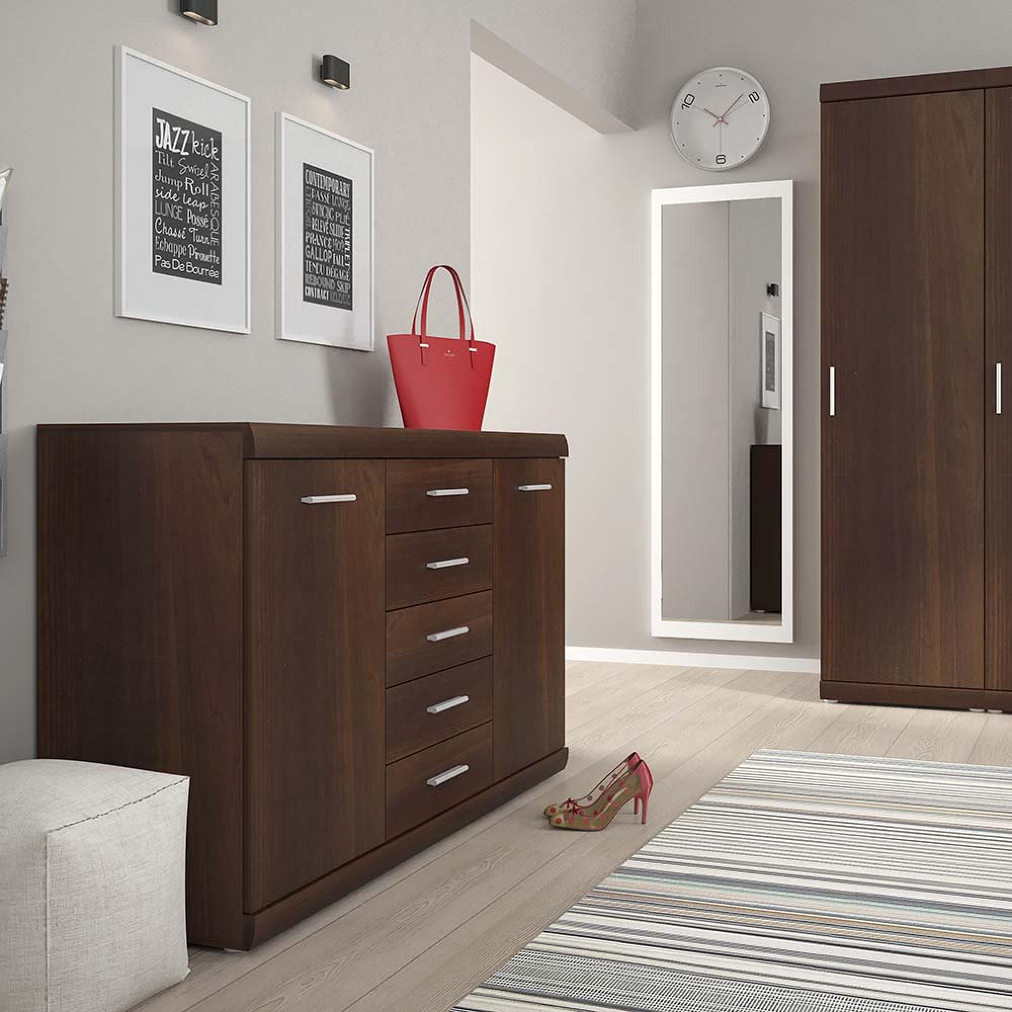 Imperial Sideboard - Medium - 2 Door - 5 Drawer - Mahogany