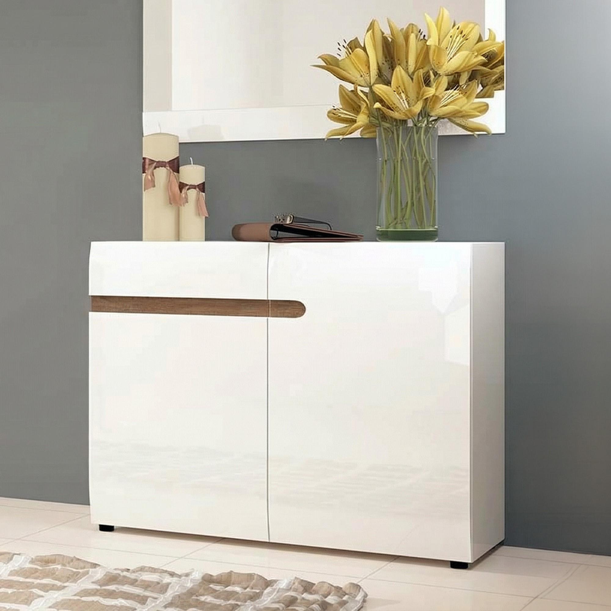 Chelsea Sideboard - 2 Door - 1 Drawer - Small - White Gloss