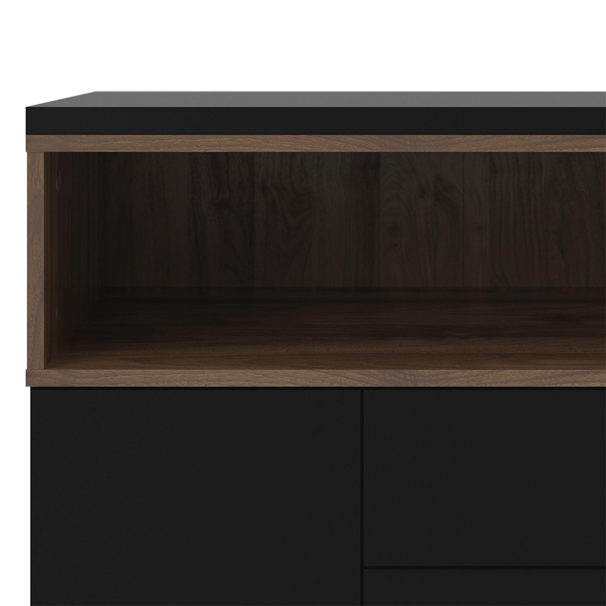 Roomers Sideboard - 3 Door - 3 Drawer - Large - Black