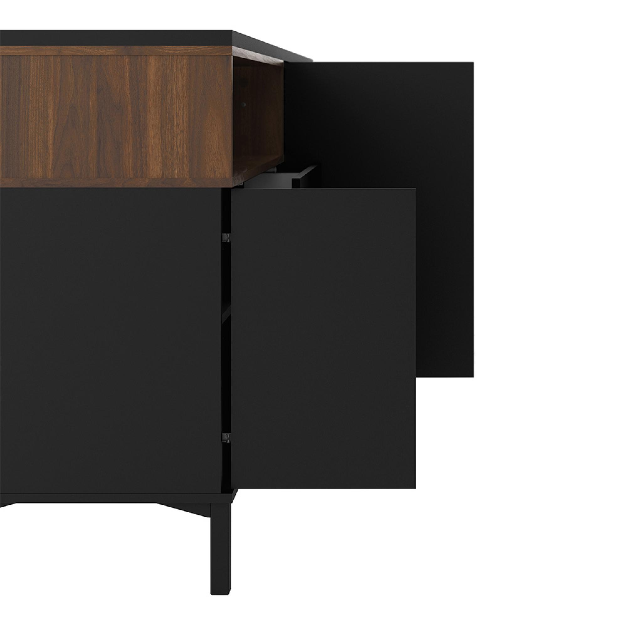 Roomers Sideboard - 3 Door - 3 Drawer - Large - Black