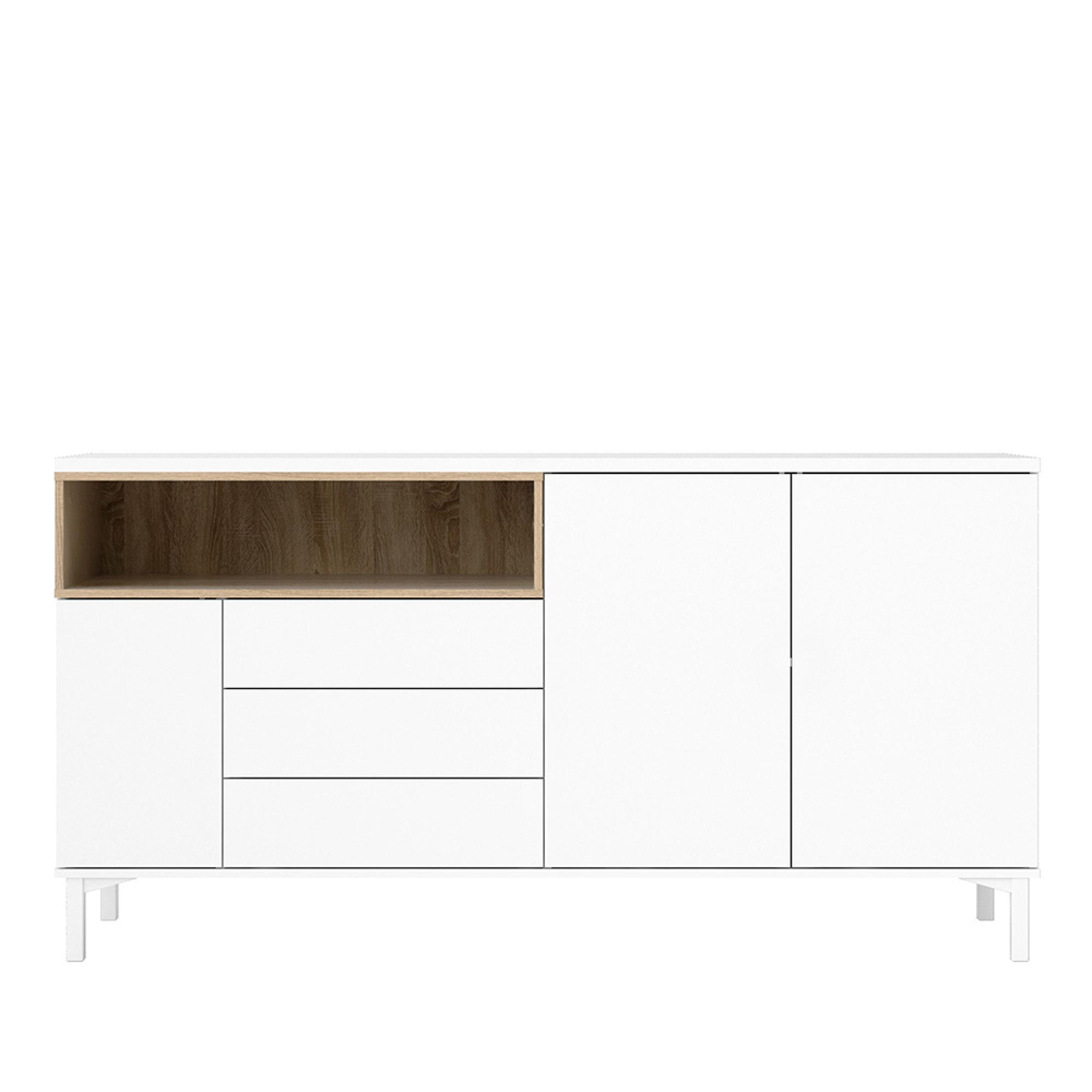 Roomers Sideboard - 3 Door - 3 Drawer - Large - White