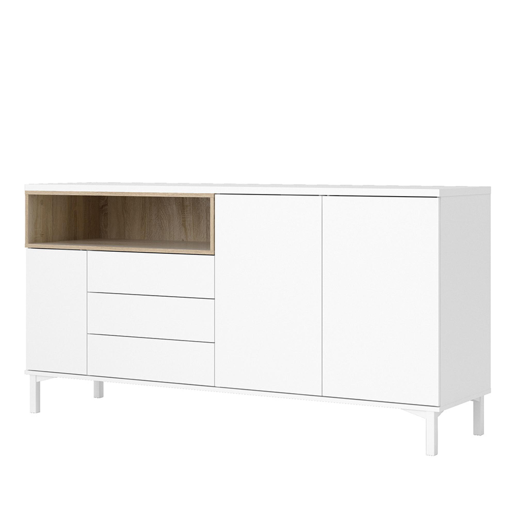 Roomers Sideboard - 3 Door - 3 Drawer - Large - White