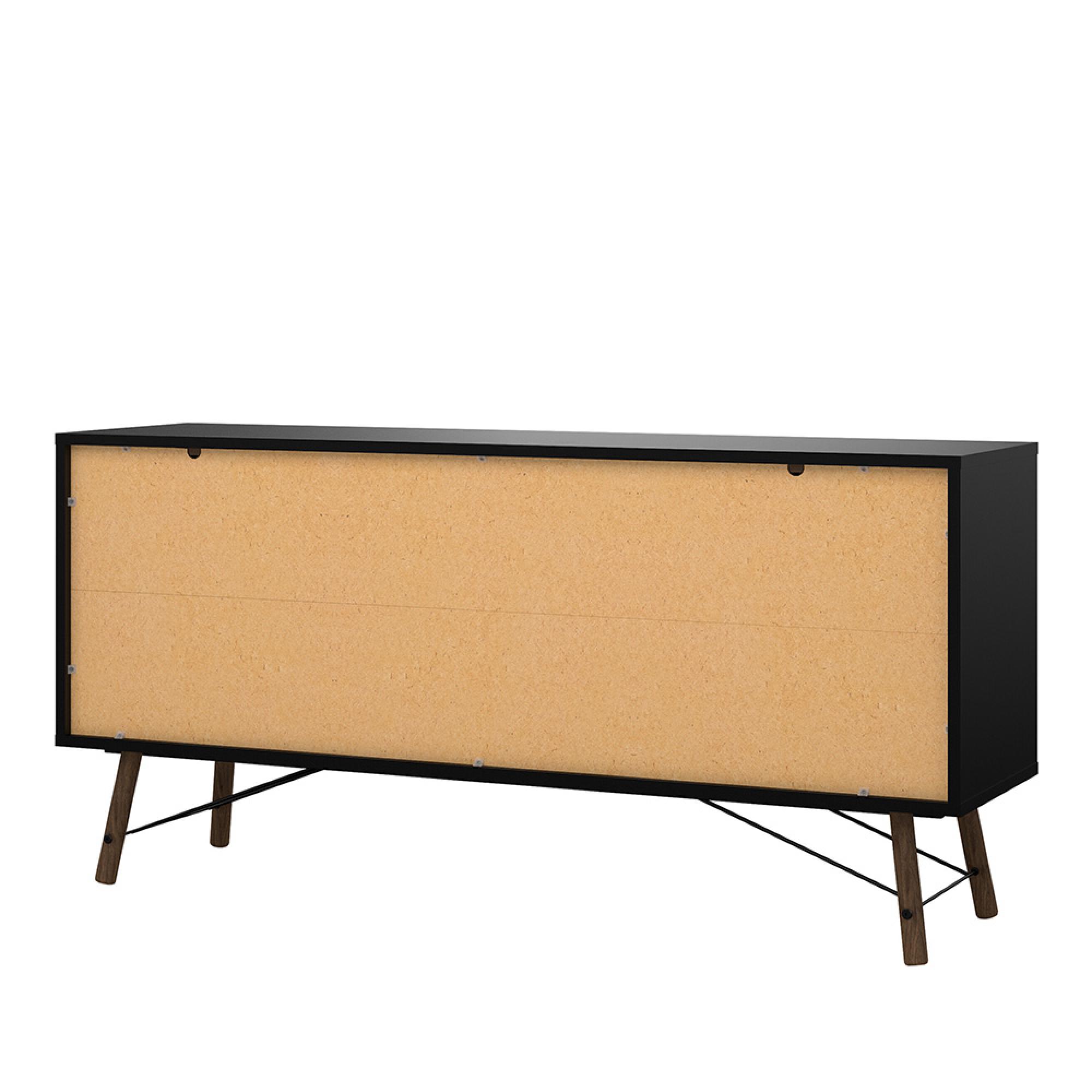 Ry Sideboard - 2 Door - 2 Drawer - Medium - Black