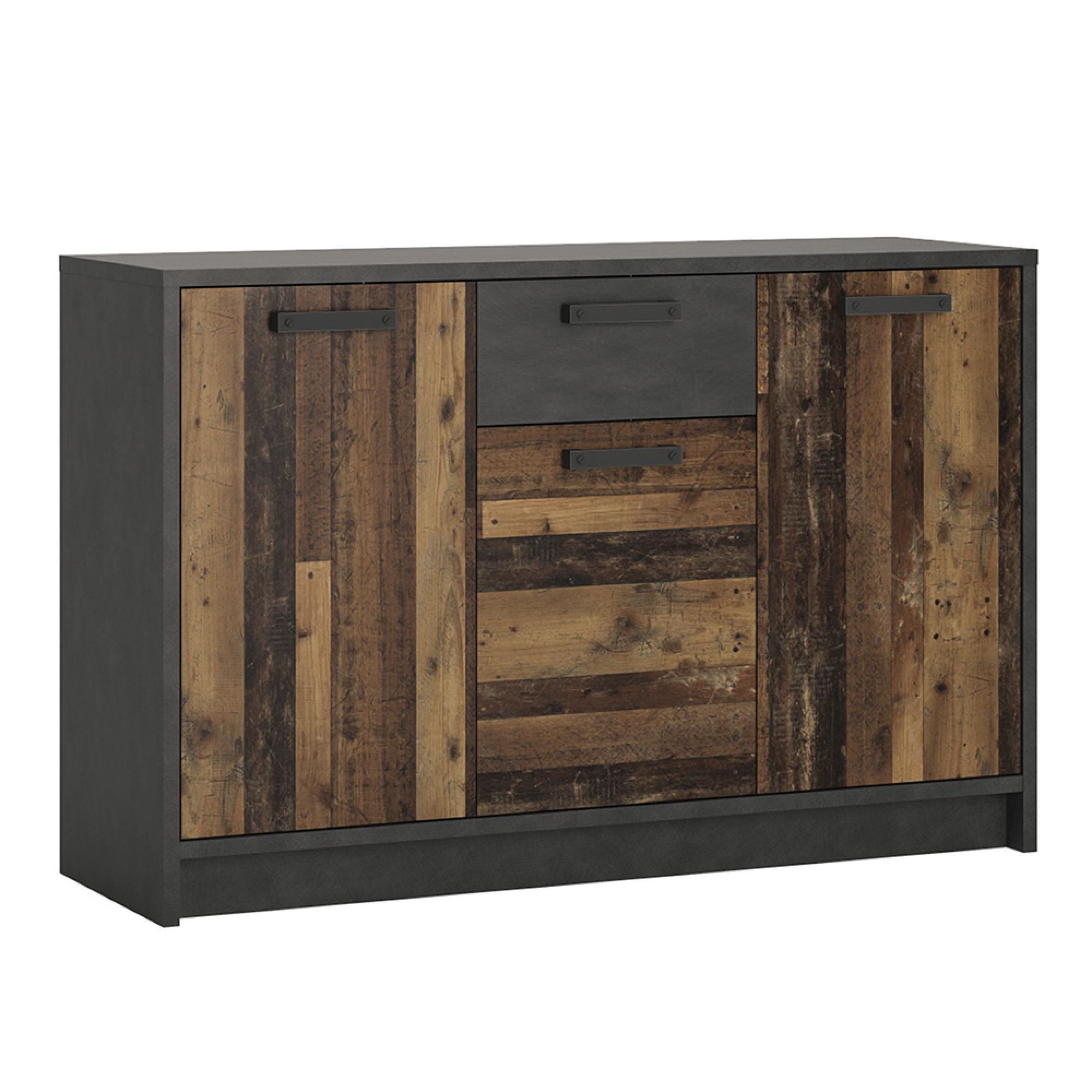 Brooklyn Sideboard - 3 Door - 1 Drawer - Medium - Rustic