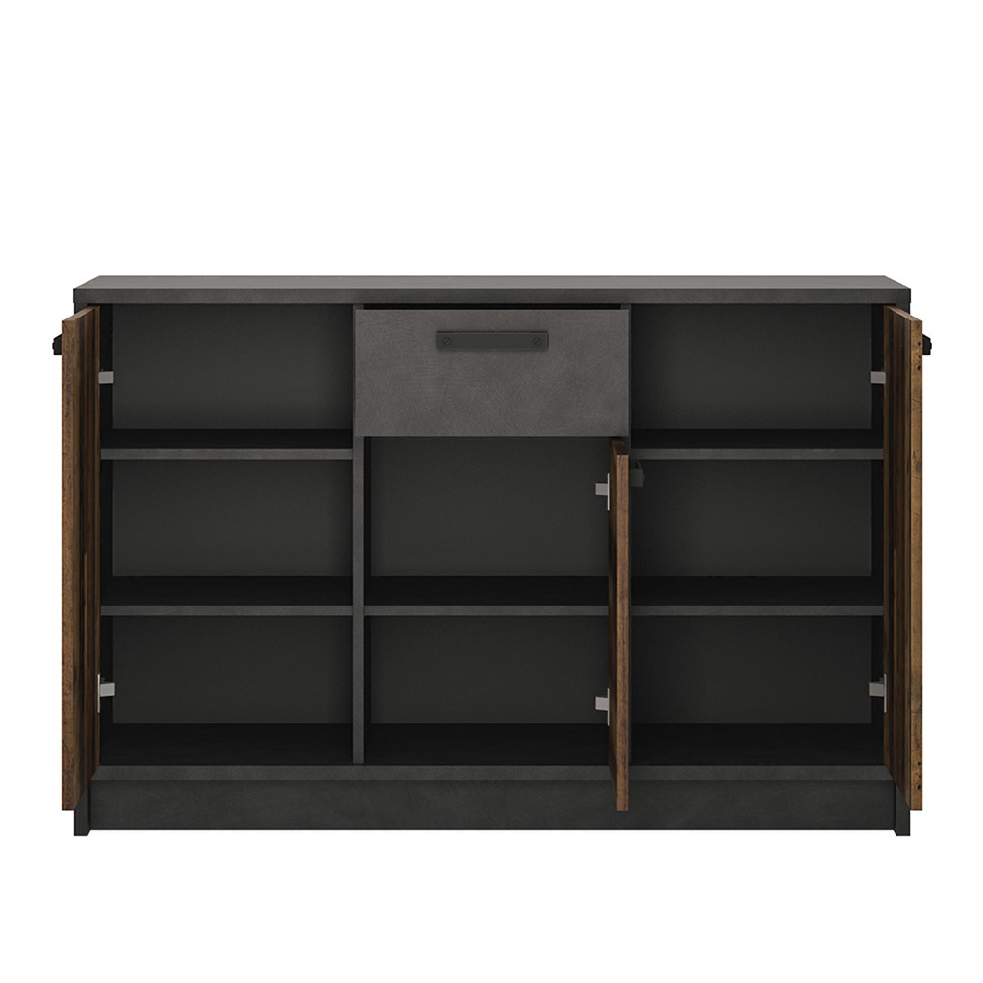 Brooklyn Sideboard - 3 Door - 1 Drawer - Medium - Rustic