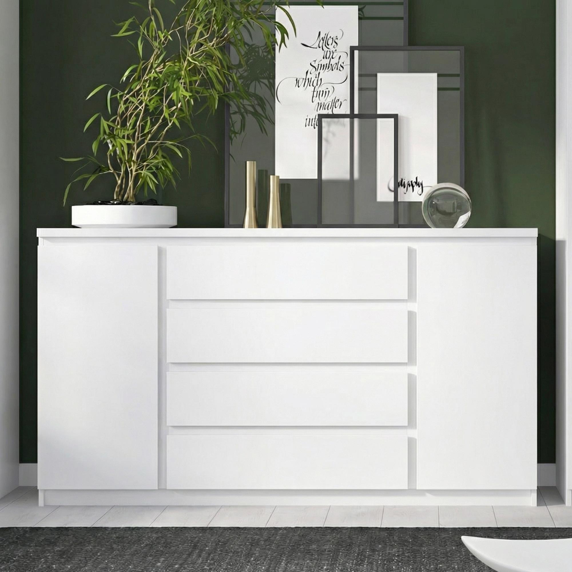 Fribo Sideboard - 2 Door - 4 Drawer - Large - White