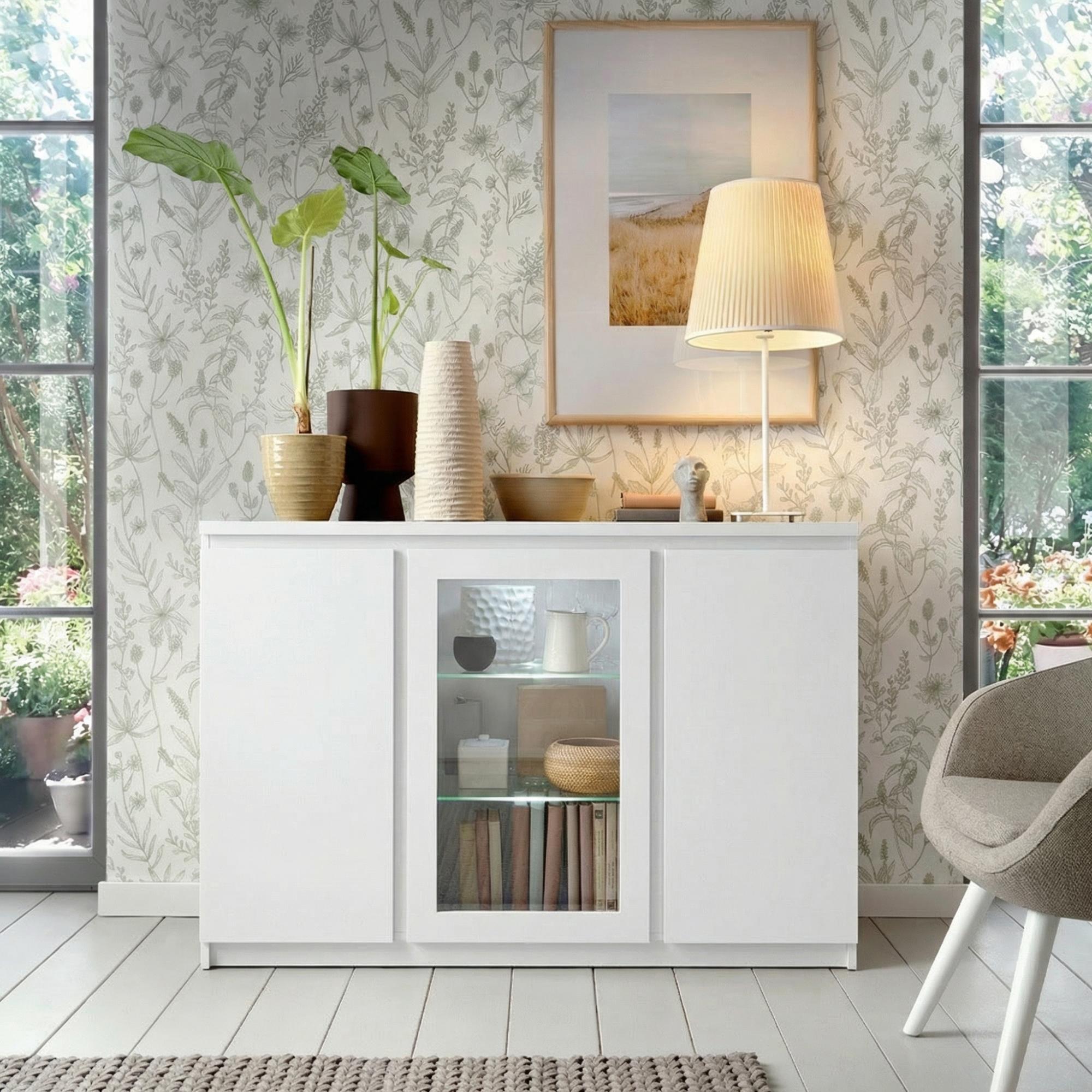 Fribo Sideboard - 3 Door - Medium - White