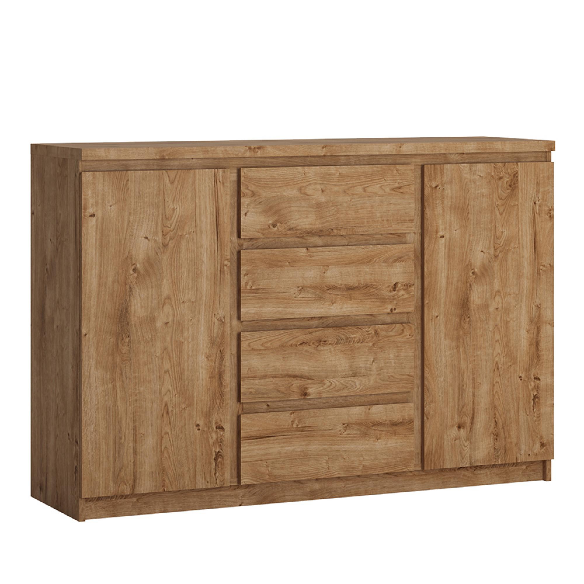 Fribo Sideboard - 2 Door - 4 Drawer - Medium - Oak