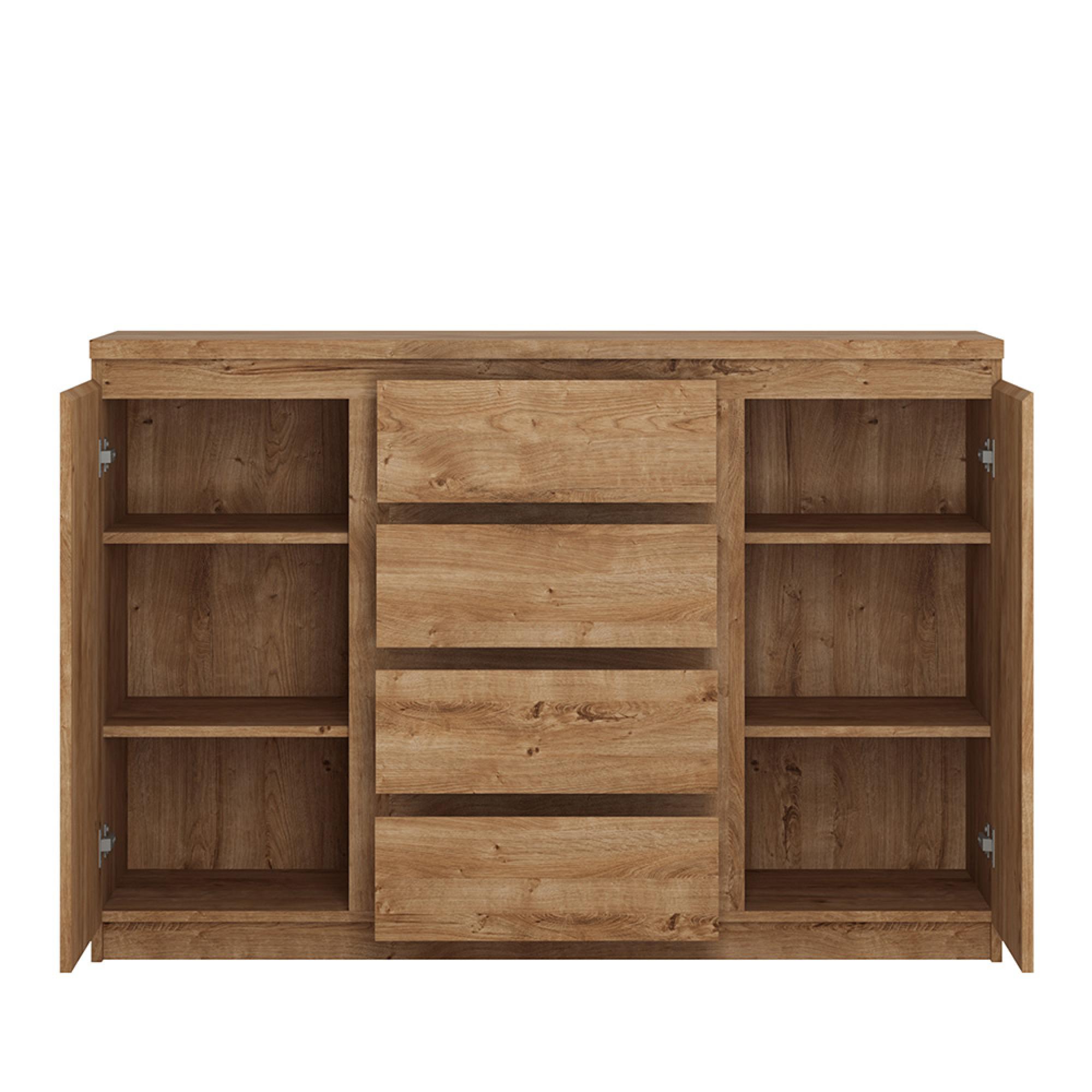 Fribo Sideboard - 2 Door - 4 Drawer - Medium - Oak