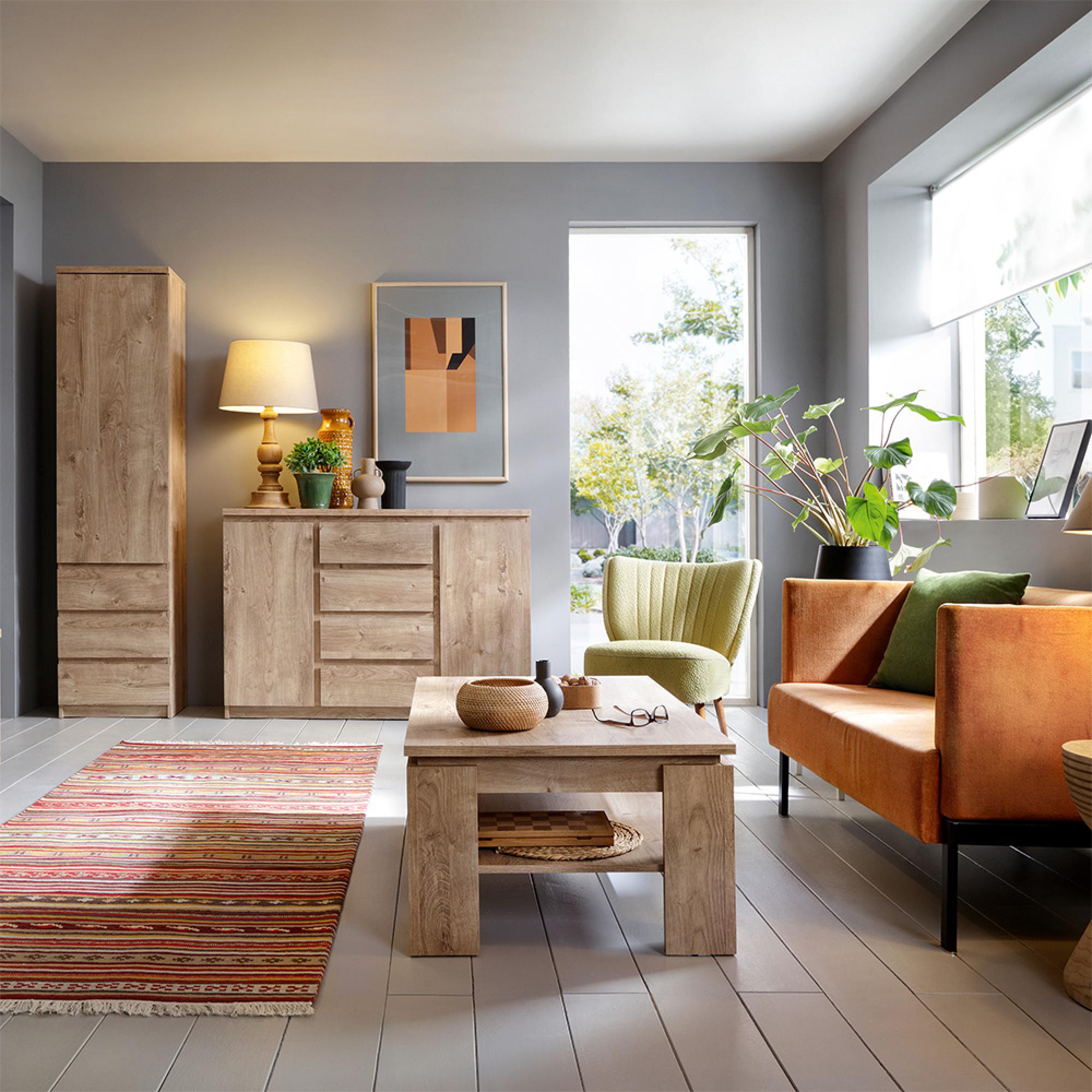 Fribo Sideboard - 2 Door - 4 Drawer - Medium - Oak