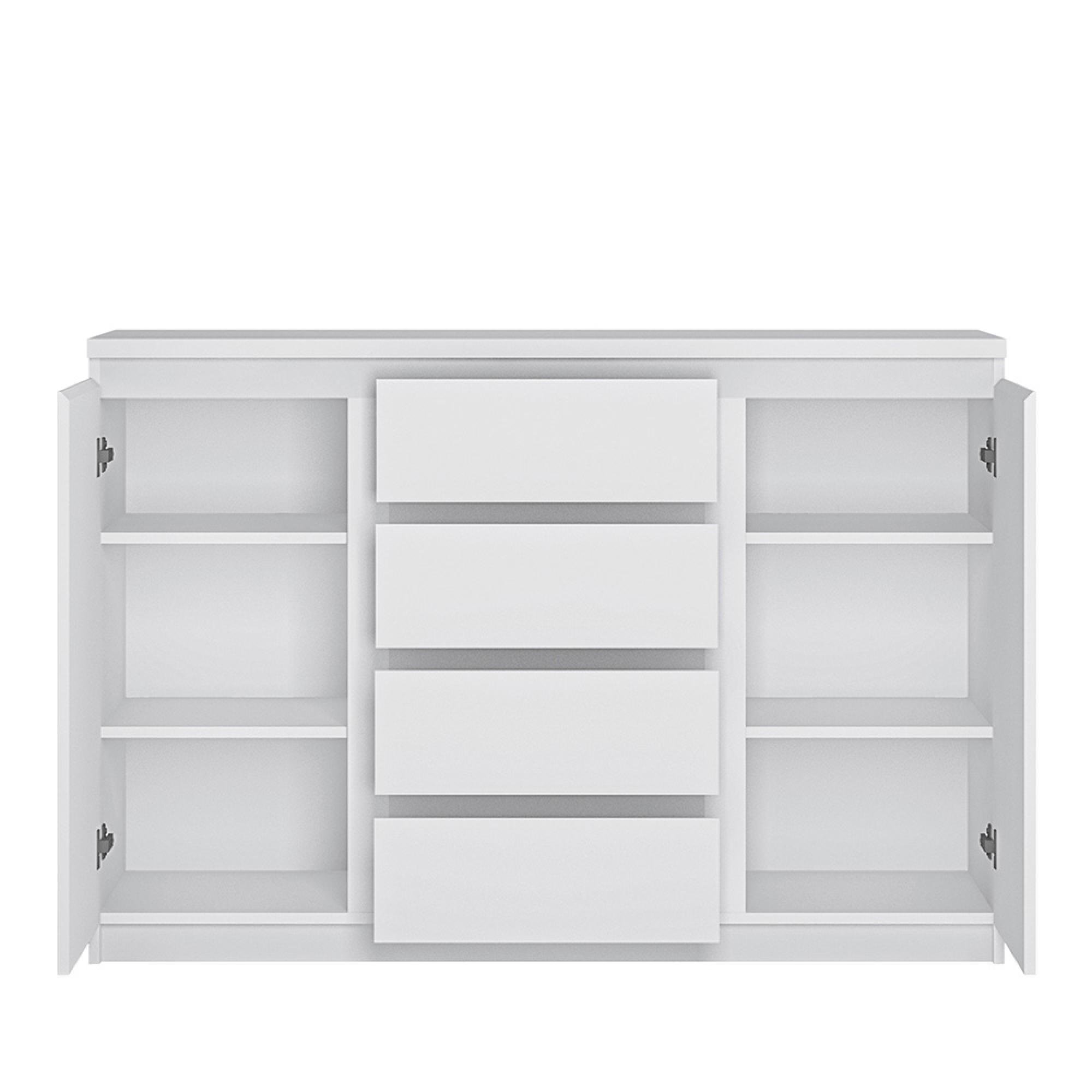 Fribo Sideboard - 2 Door - 4 Drawer - Medium - White