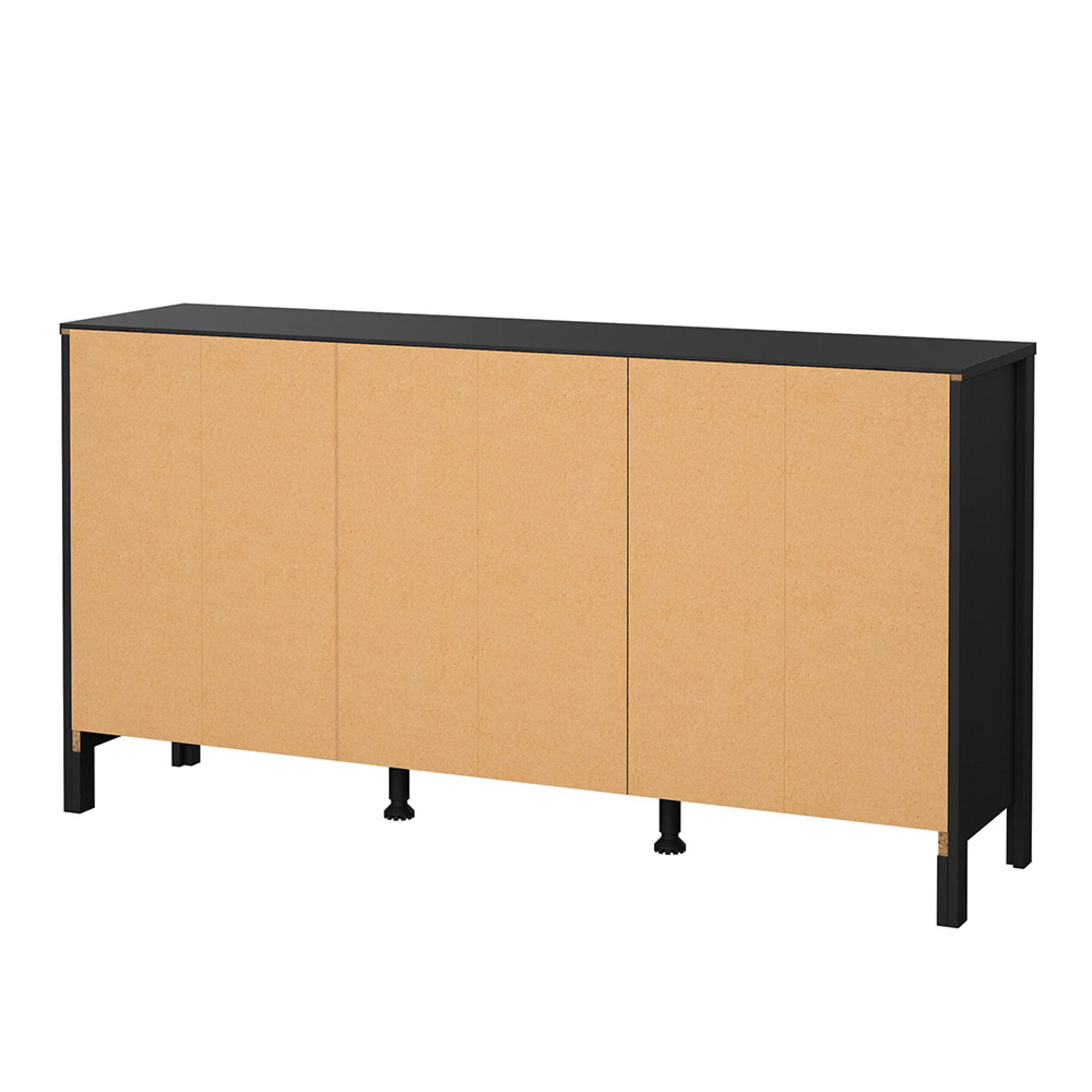 Barcelona Sideboard - 2 Door - 3 Drawer - Medium - Black