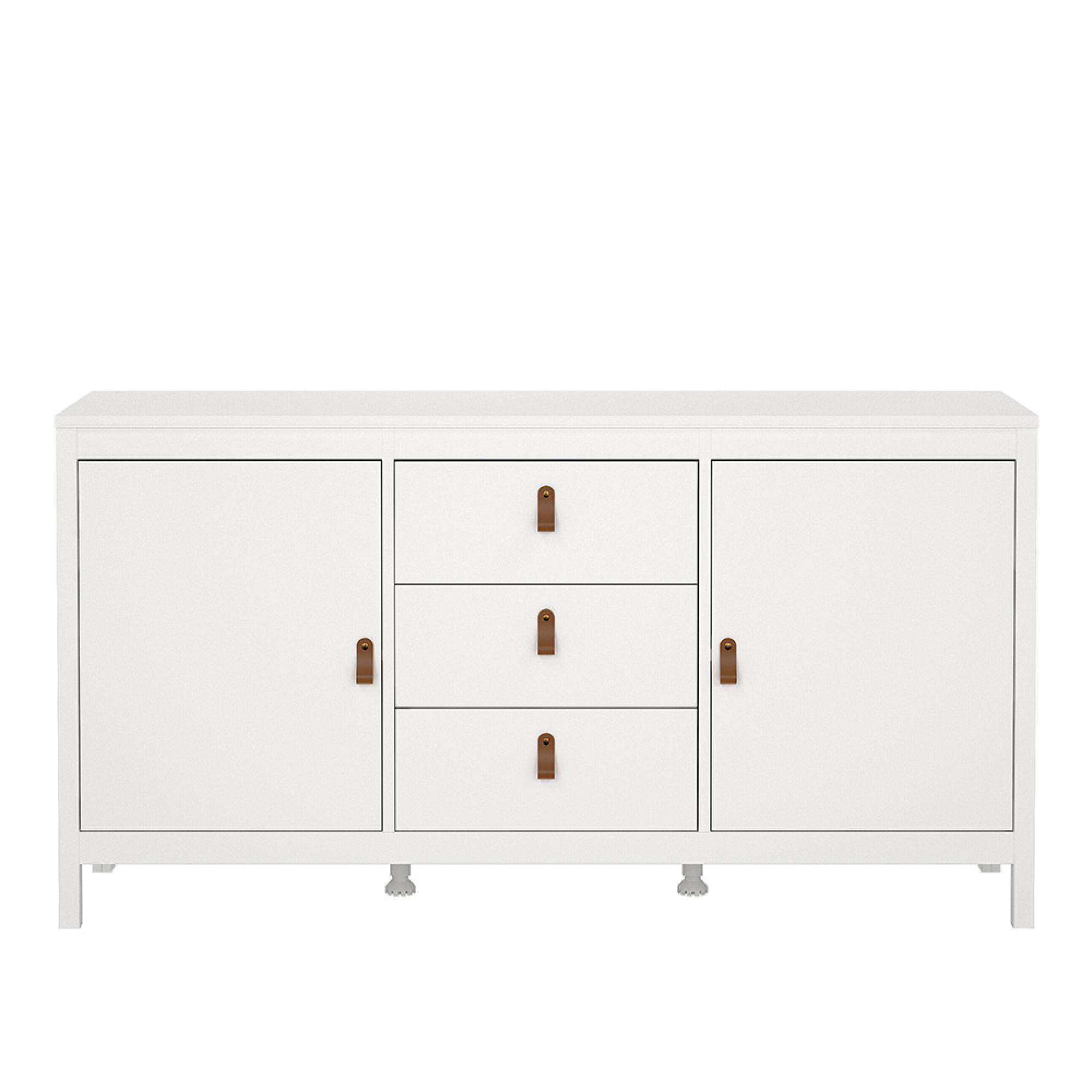 Barcelona Sideboard - 2 Door - 3 Drawer - Medium - White