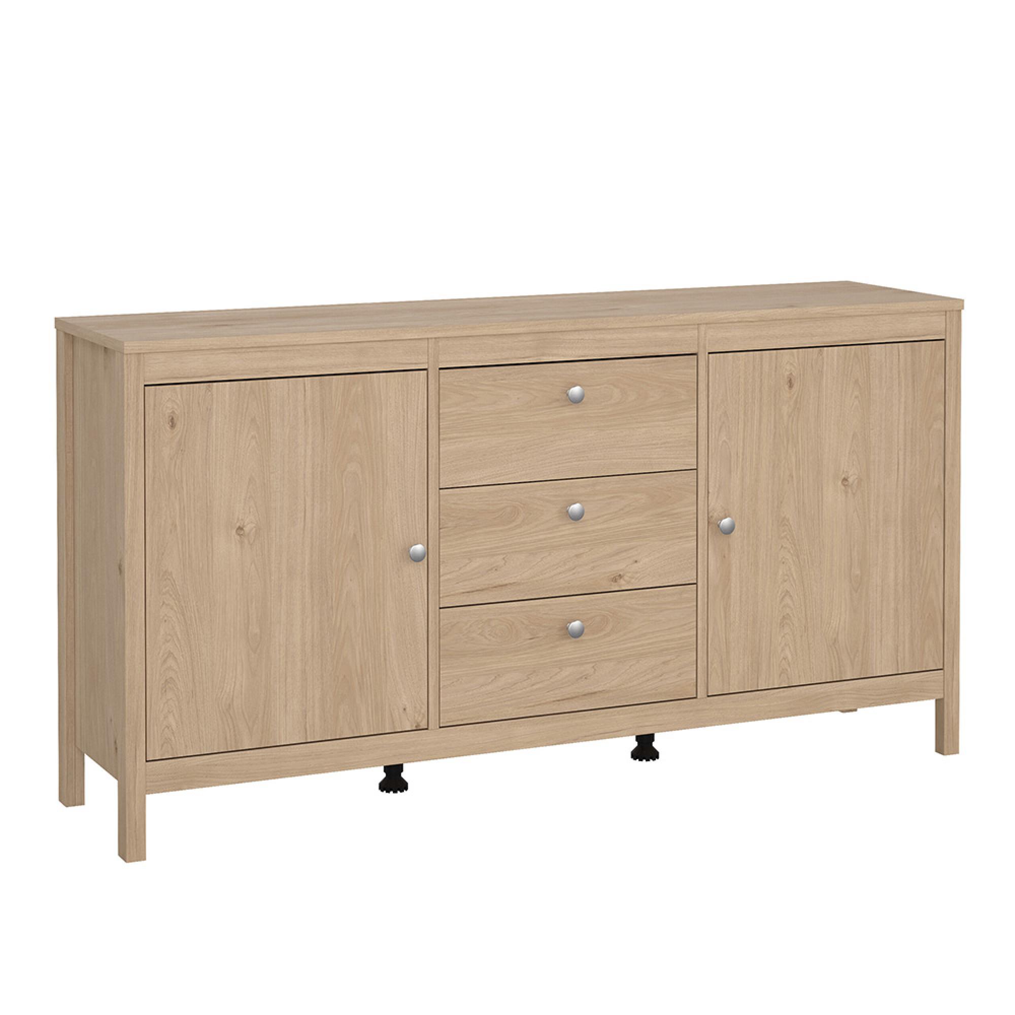 Madrid Sideboard - 2 Door - 3 Drawer - Medium - Jackson Hickory Oak