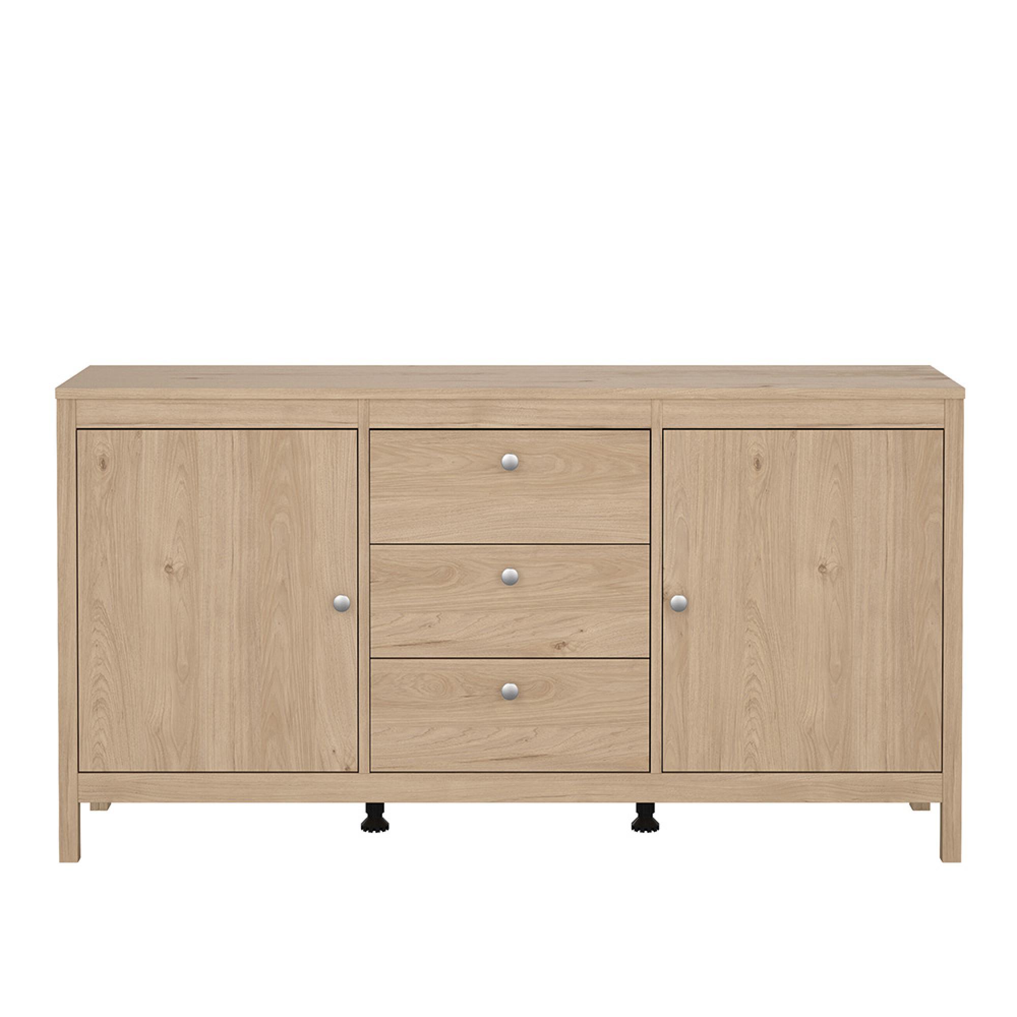 Madrid Sideboard - 2 Door - 3 Drawer - Medium - Jackson Hickory Oak