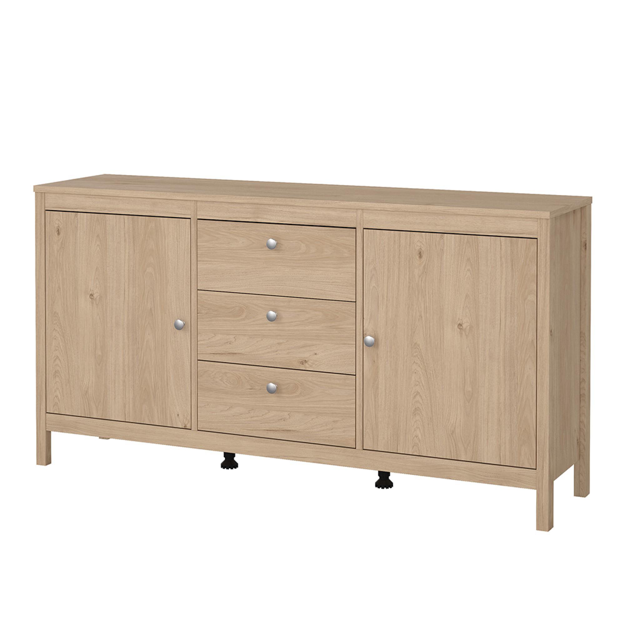 Madrid Sideboard - 2 Door - 3 Drawer - Medium - Jackson Hickory Oak