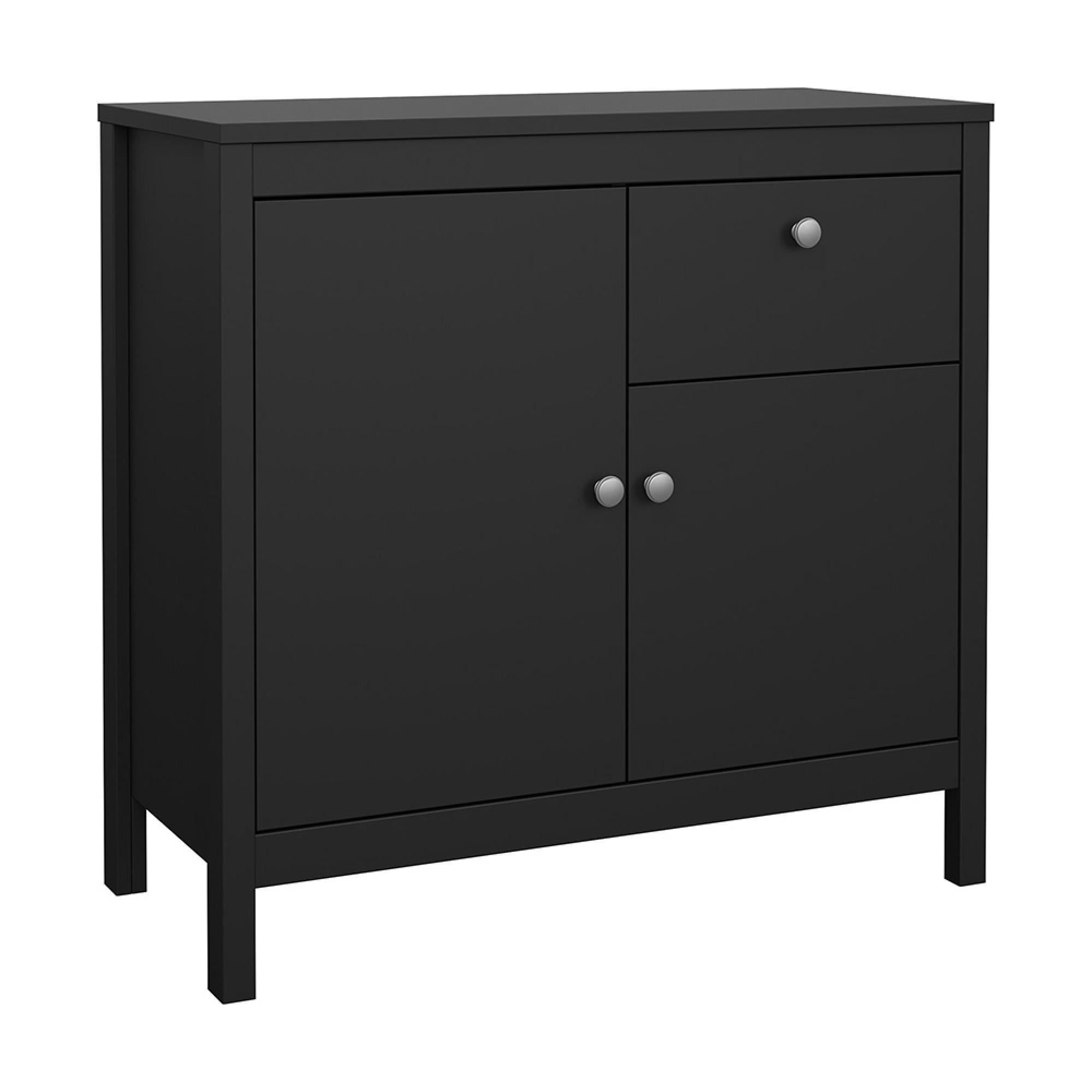 Madrid Sideboard - 2 Door - 1 Drawer - Small - Black
