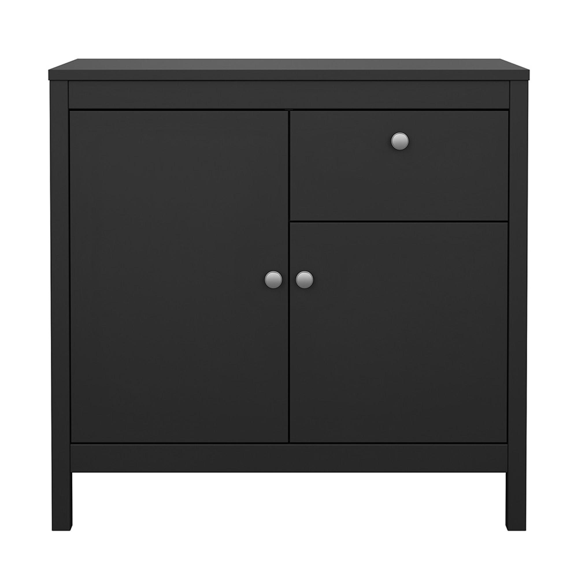 Madrid Sideboard - 2 Door - 1 Drawer - Small - Black