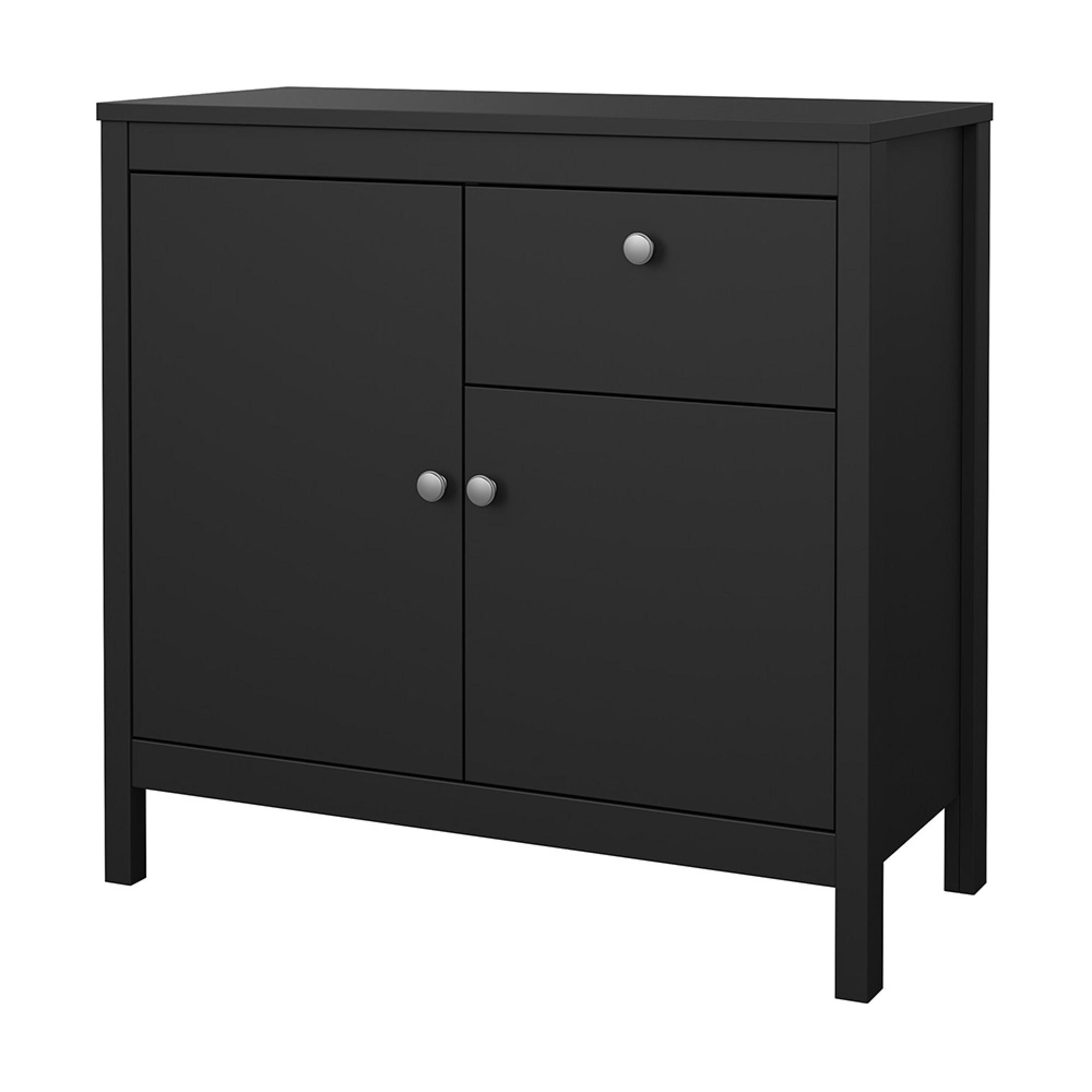 Madrid Sideboard - 2 Door - 1 Drawer - Small - Black