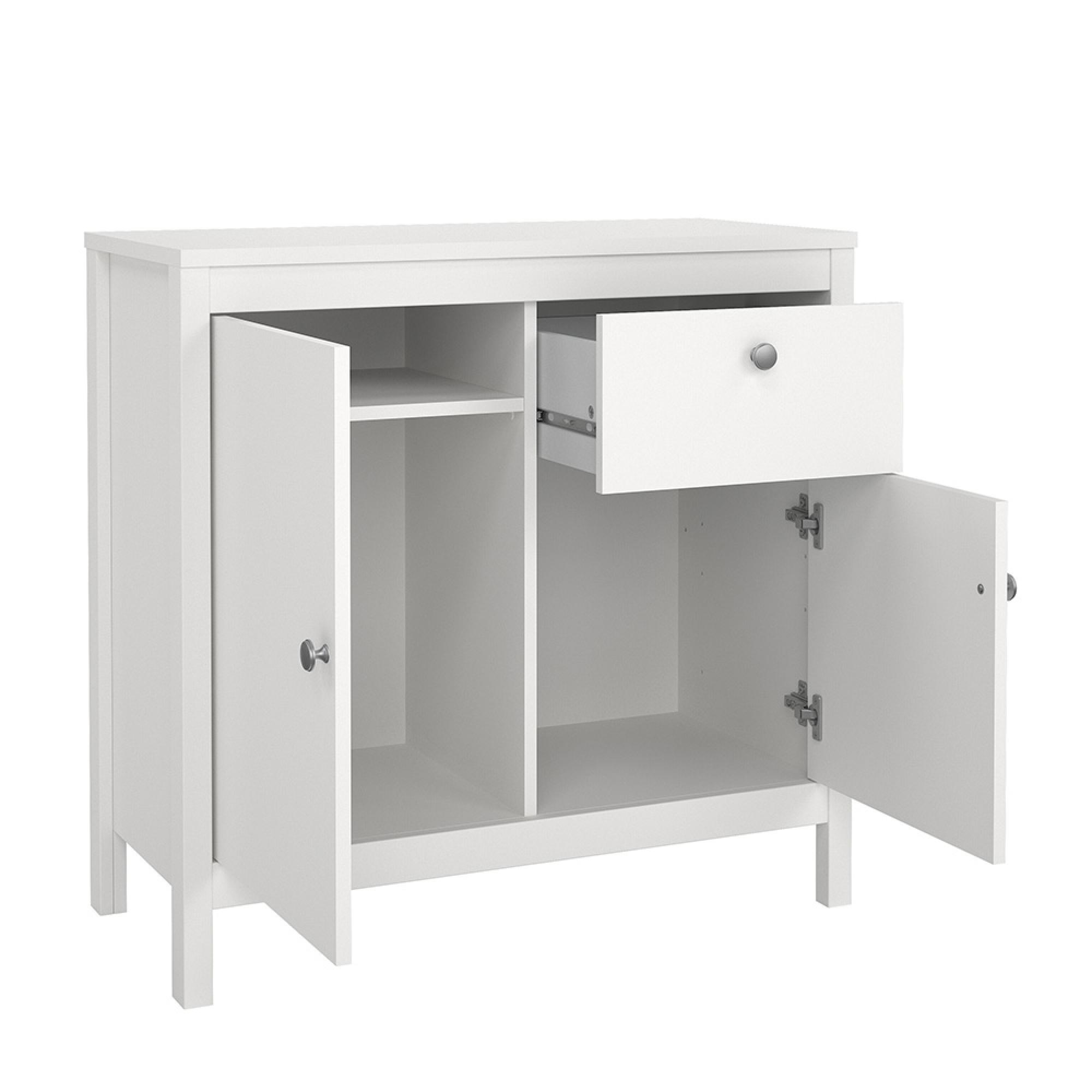 Madrid Sideboard - 2 Door - 1 Drawer - Small - White