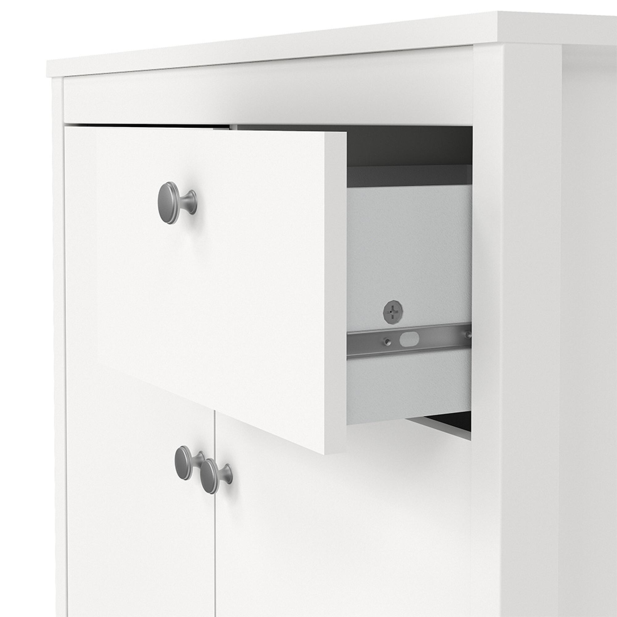 Madrid Sideboard - 2 Door - 1 Drawer - Small - White