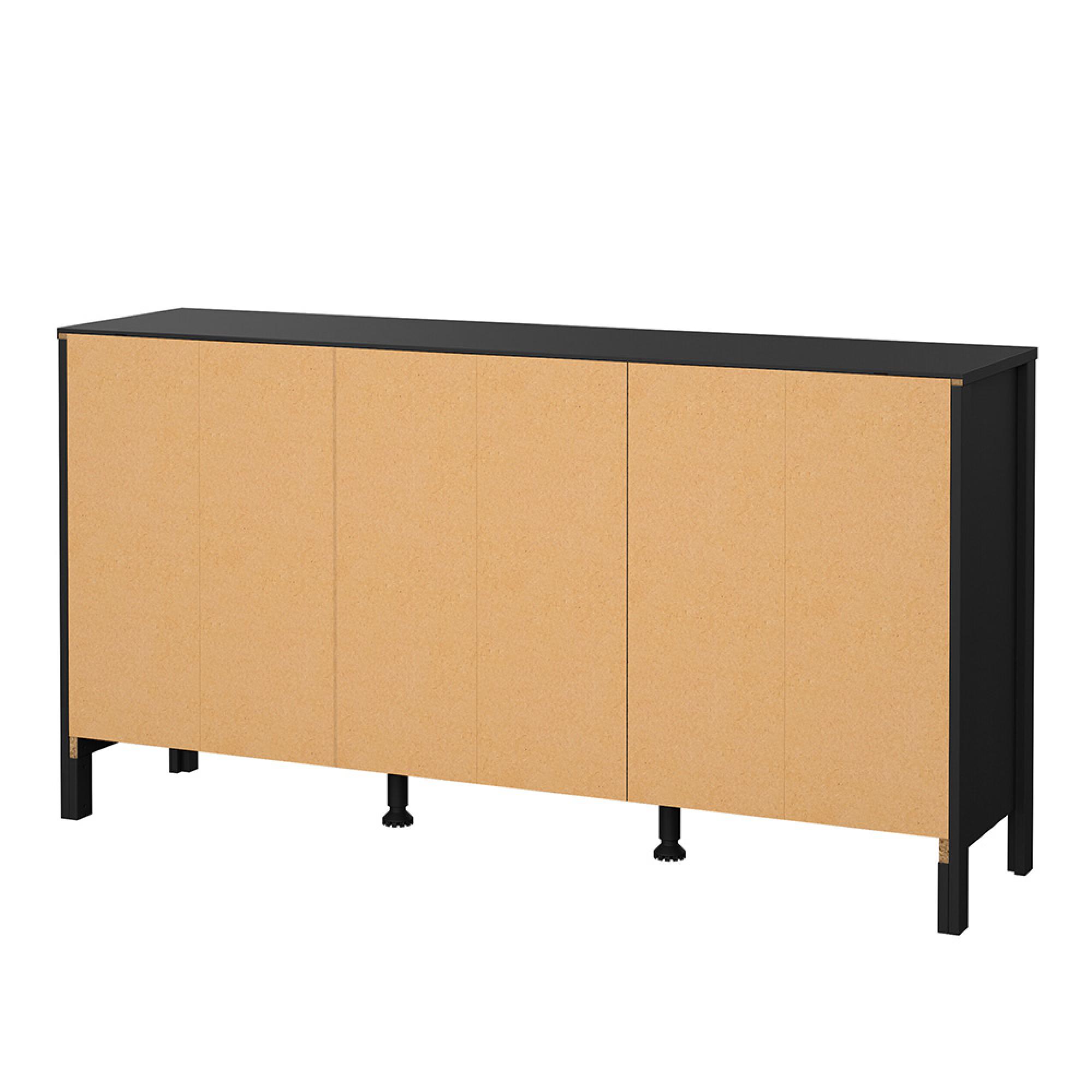Madrid Sideboard - 2 Door - 3 Drawer - Medium - Black