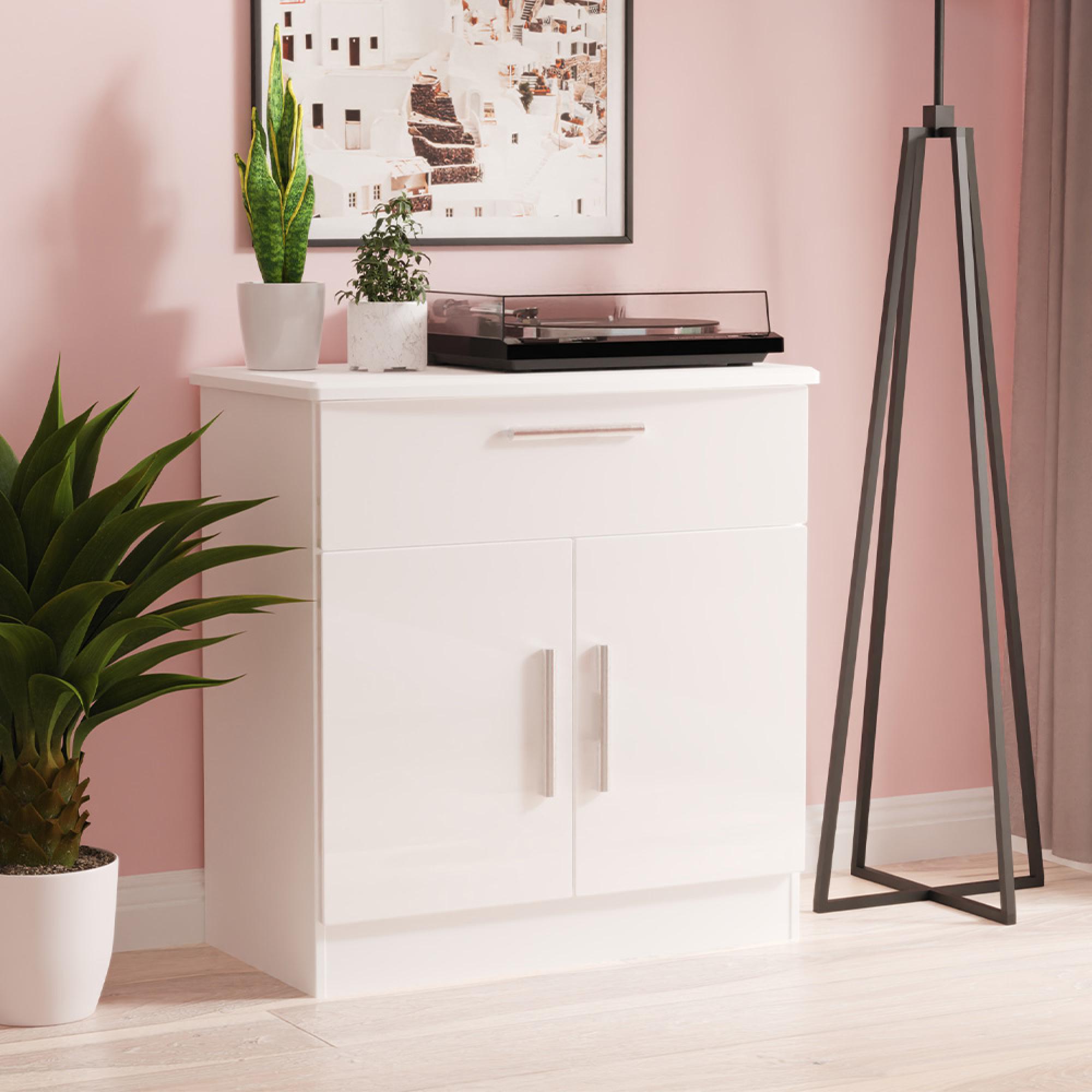 Knightsbridge Sideboard - Compact - 2 Door - White Gloss