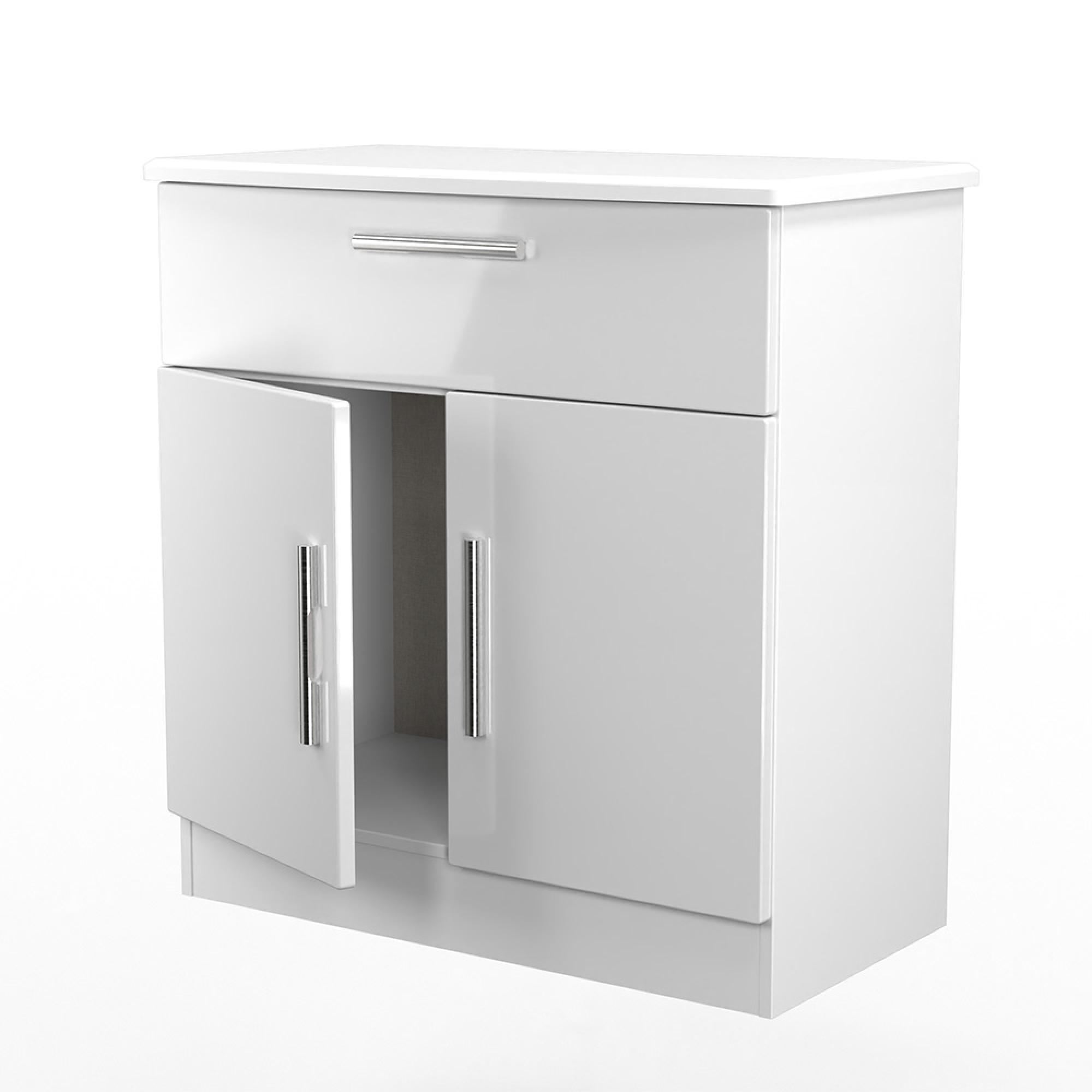 Knightsbridge Sideboard - Compact - 2 Door - White Gloss