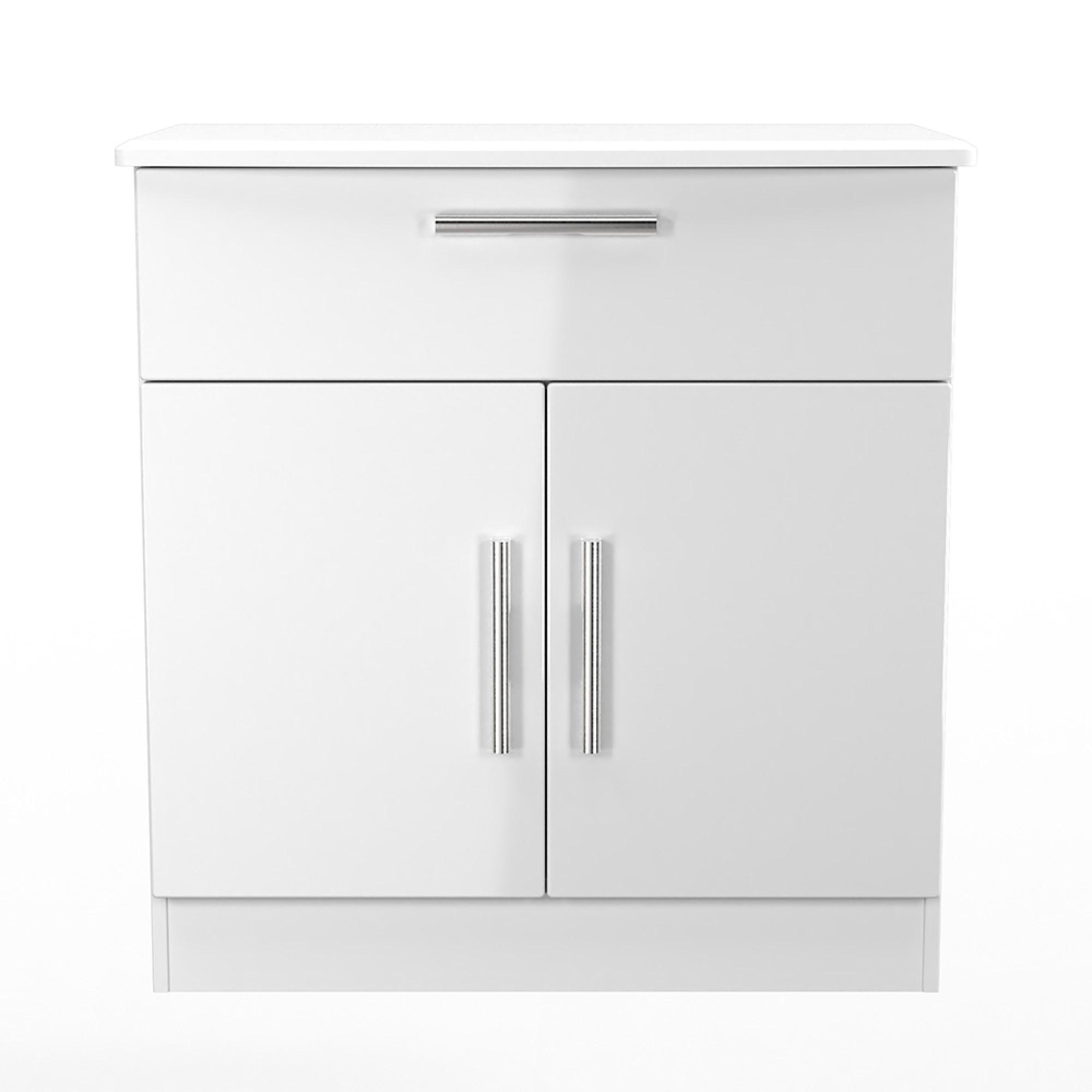 Knightsbridge Sideboard - Compact - 2 Door - White Gloss